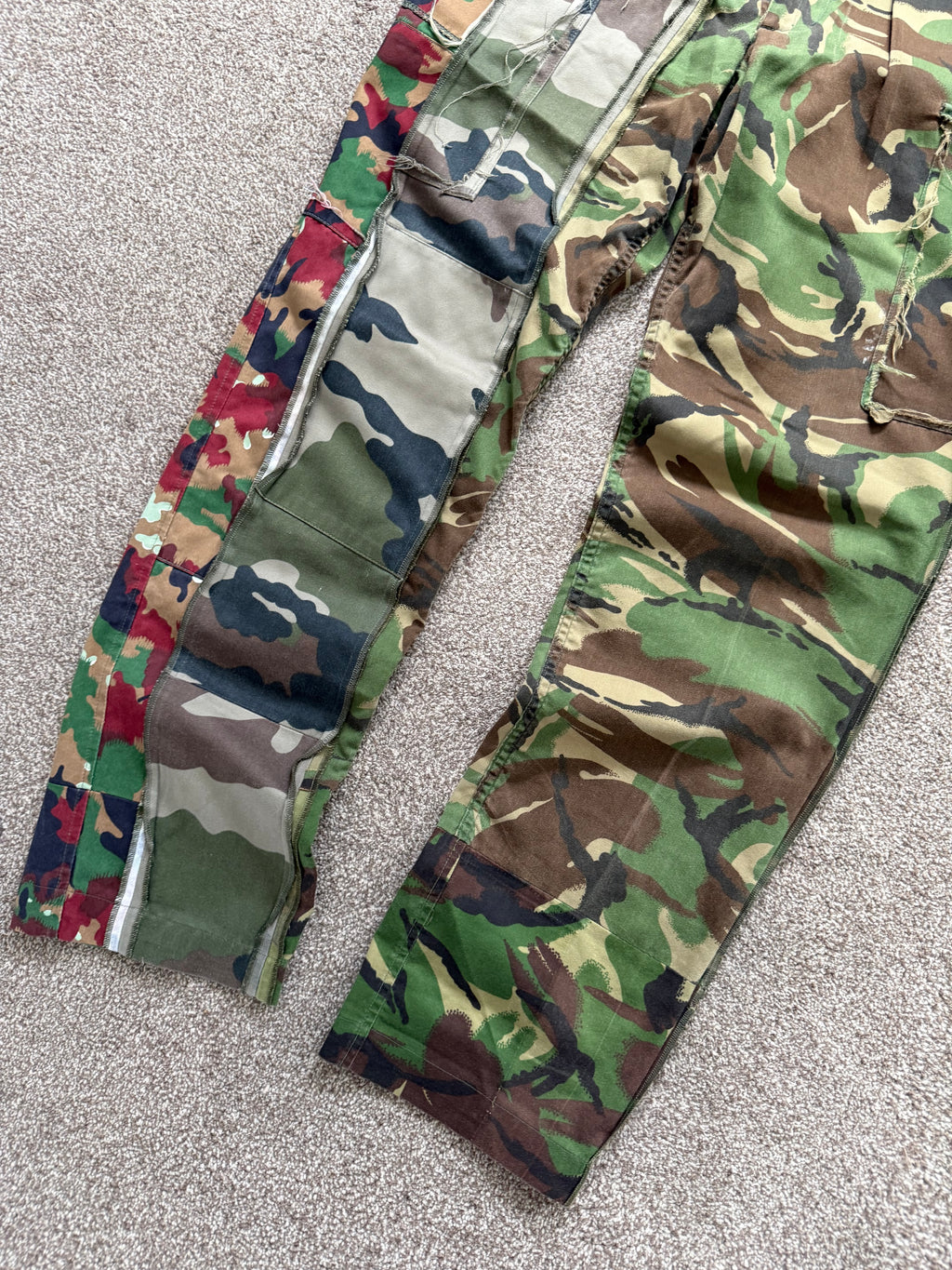 Maison Martin Margiela Artisanal Line (0)(10) SS2005 Re-Worked Multi Camo Pants - Size 34" Waist