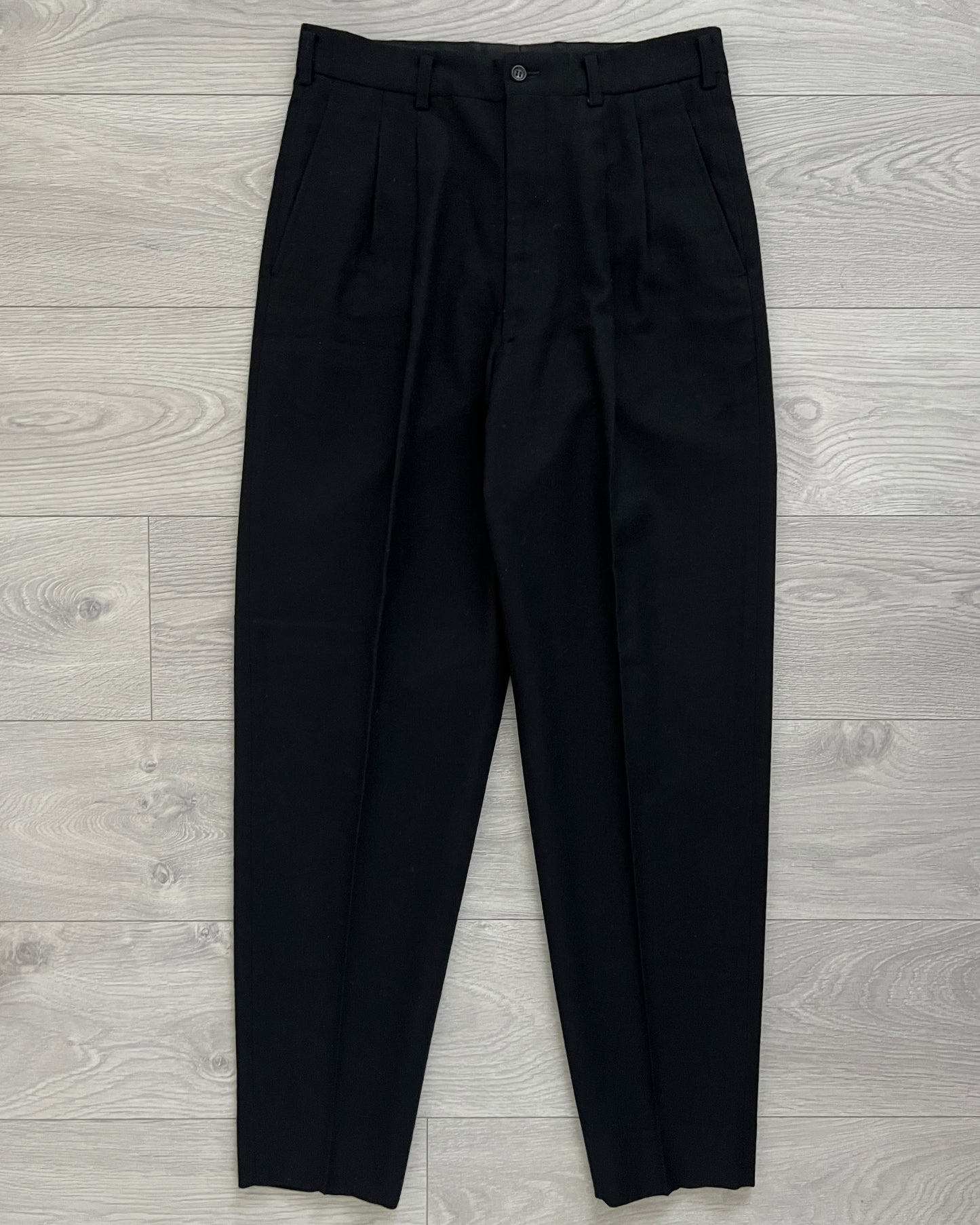 Comme Des Garcons Homme AW1988 Pleated Wool Trousers - Size 32