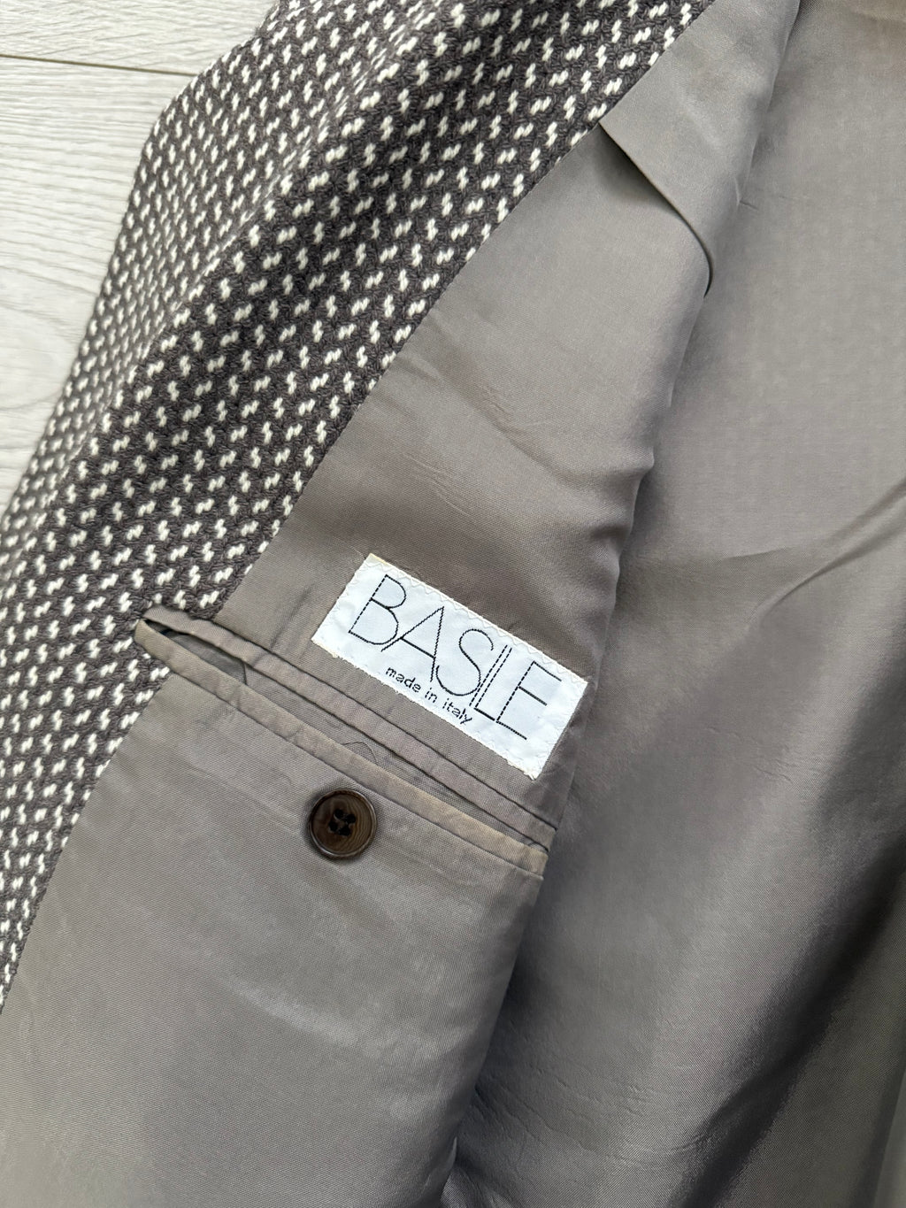 Basile 1980s 2B Textured Wool Sports Jacket Blazer - Size L