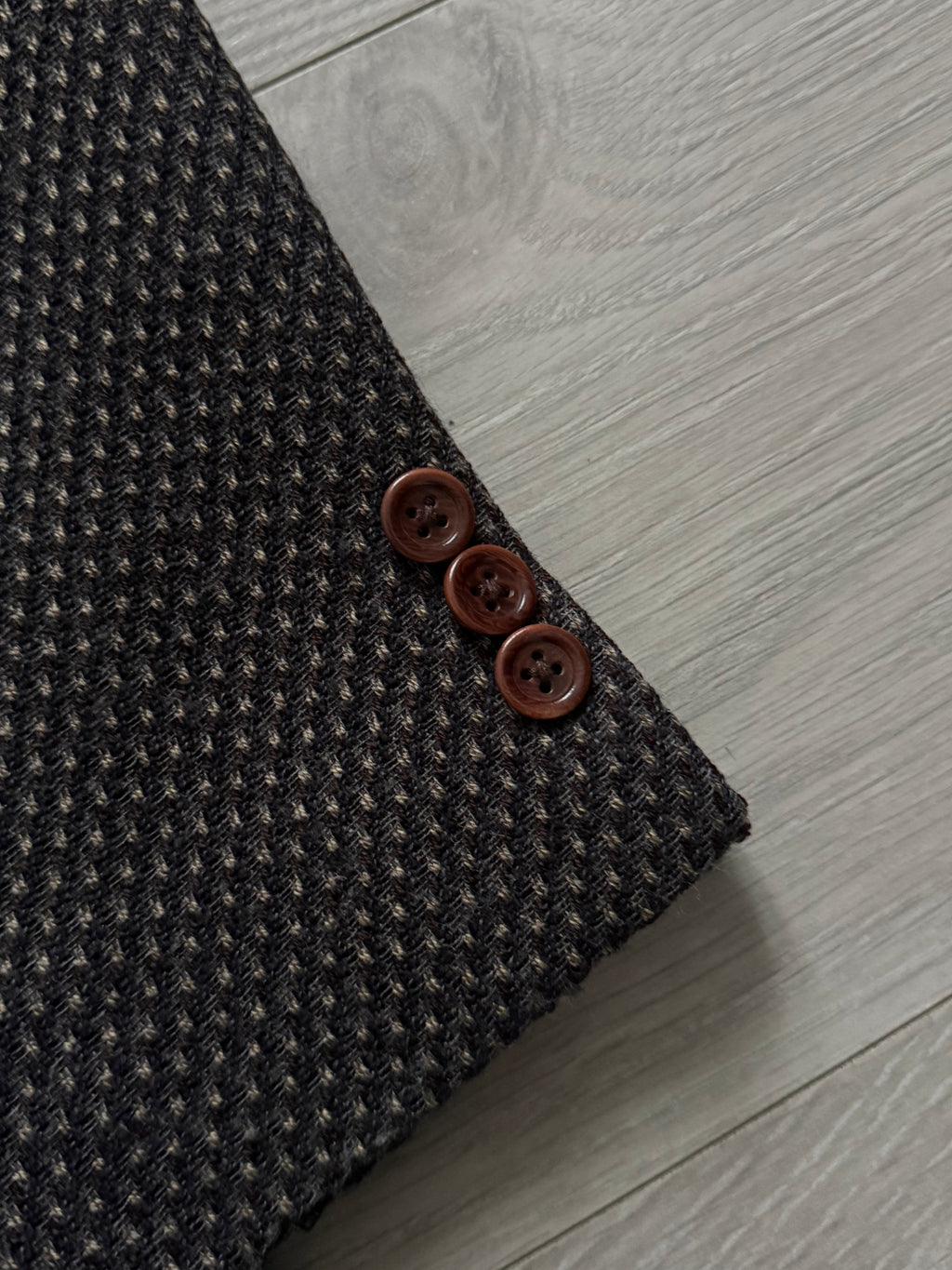 Armani 1990s Wool Textured Sports Jacket - Size XL