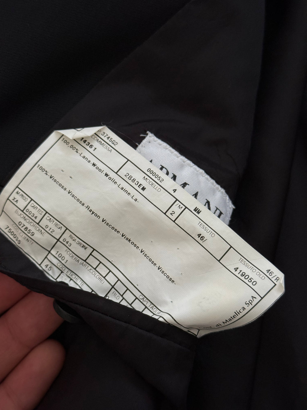 Armani 1990s 3B Wool Pleated Black Suit - Size S Jacket / 28" Waist