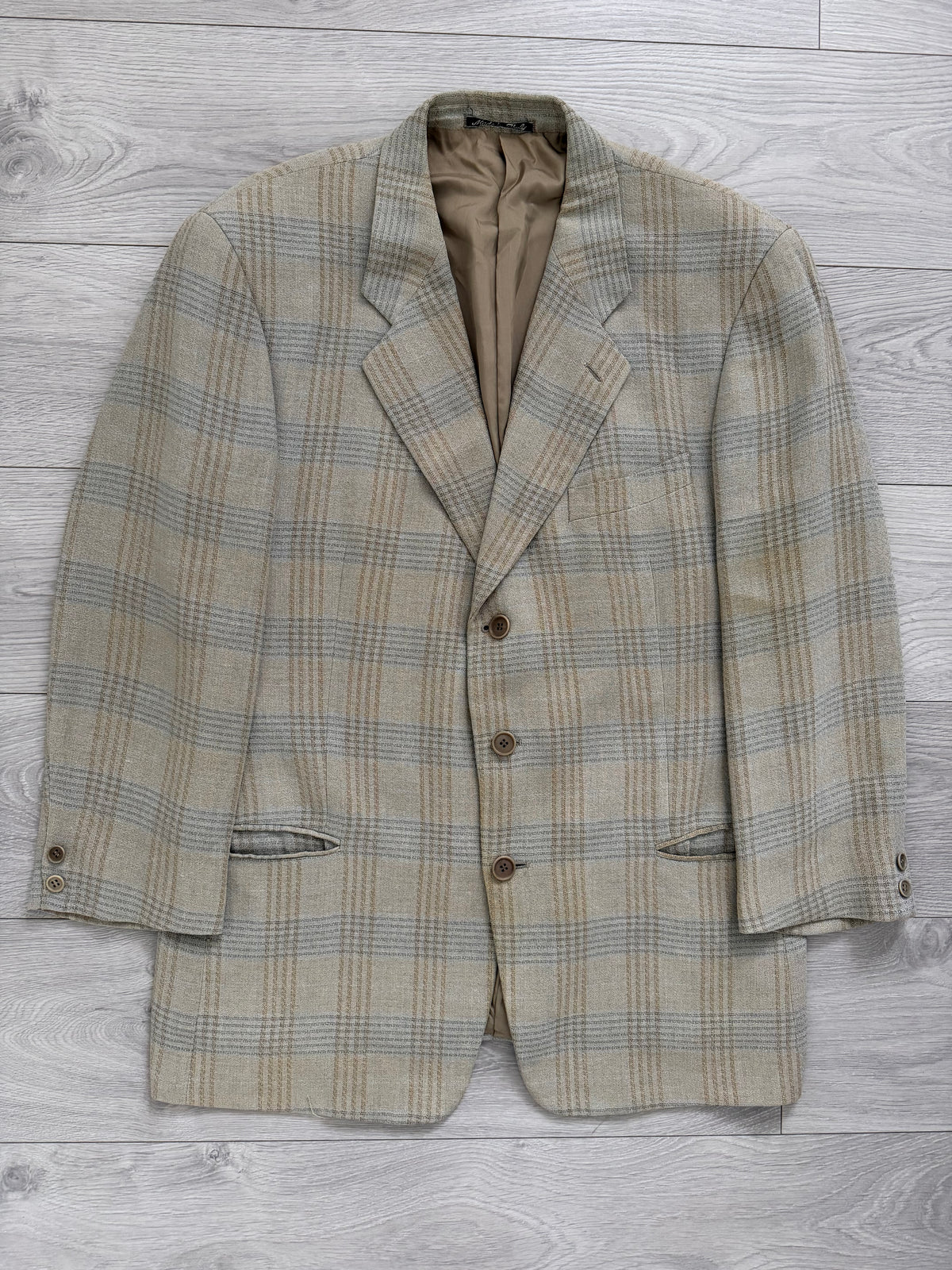 Giorgio Armani 1980s 3B Linen Cotton Textured Sport Jacket Blazer - Size XL
