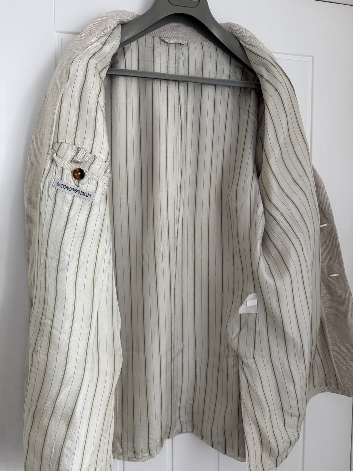 Emporio Armani 1990s 3B Linen Sport Jacket Blazer - Size L