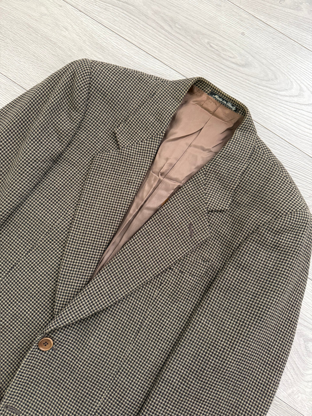 Giorgio Armani 1980s 2B Textured Wool Check Sports Jacket Blazer - Size M