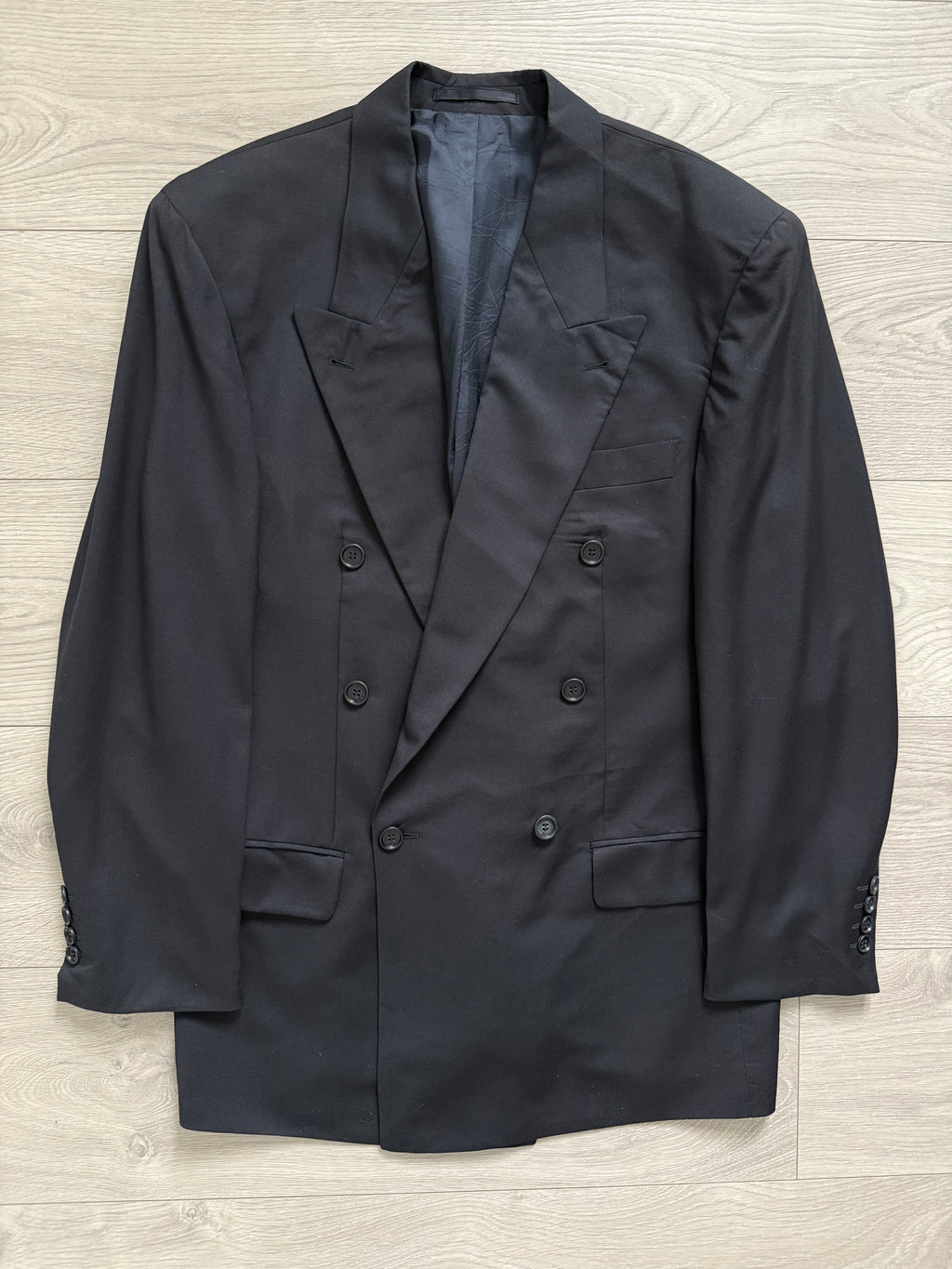 Hugo Boss 1980s 'Al Capone' Double Breasted Peaked Lapel Sports Jacket Blazer - Size M