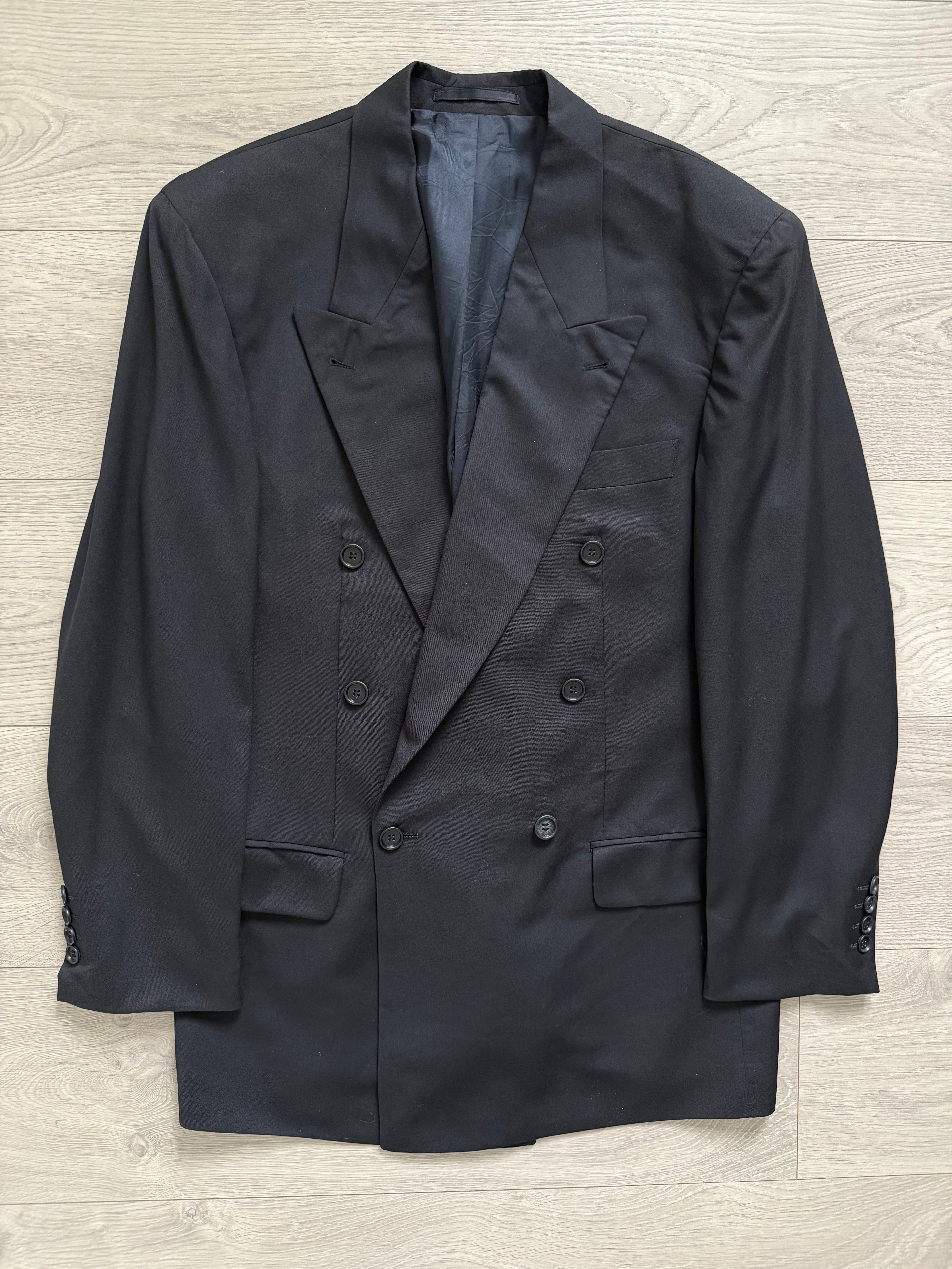 Hugo Boss 1980s 'Al Capone' Double Breasted Peaked Lapel Sports Jacket Blazer - Size M