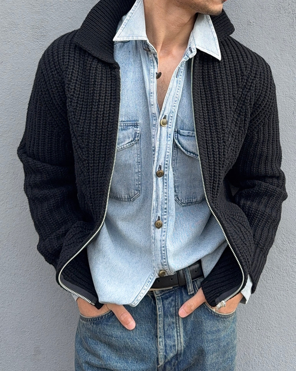 Armani 1990s Relaxed Denim Shirt - Size L