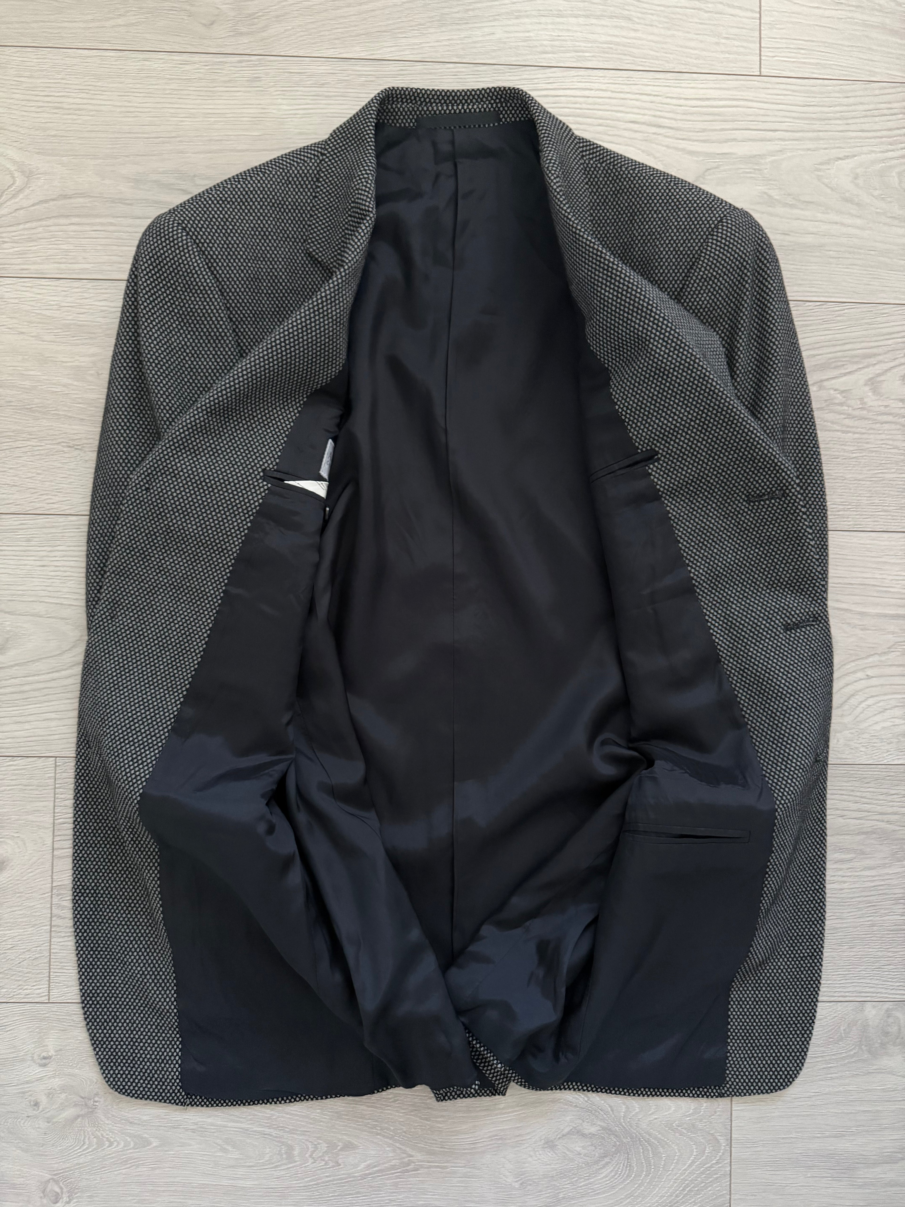 Armani 1990s 3B Textured Pleated Wool Suit  - Size M Jacket / 32" Waist