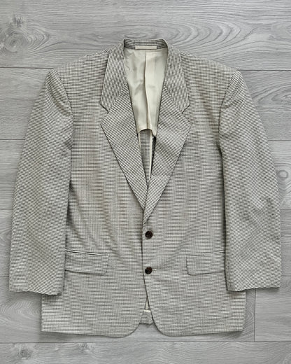 Comme Des Garcons Homme 1991 Micro-Houndstooth Check Wool Pleated Suit - Size M Jacket / 32" Waist