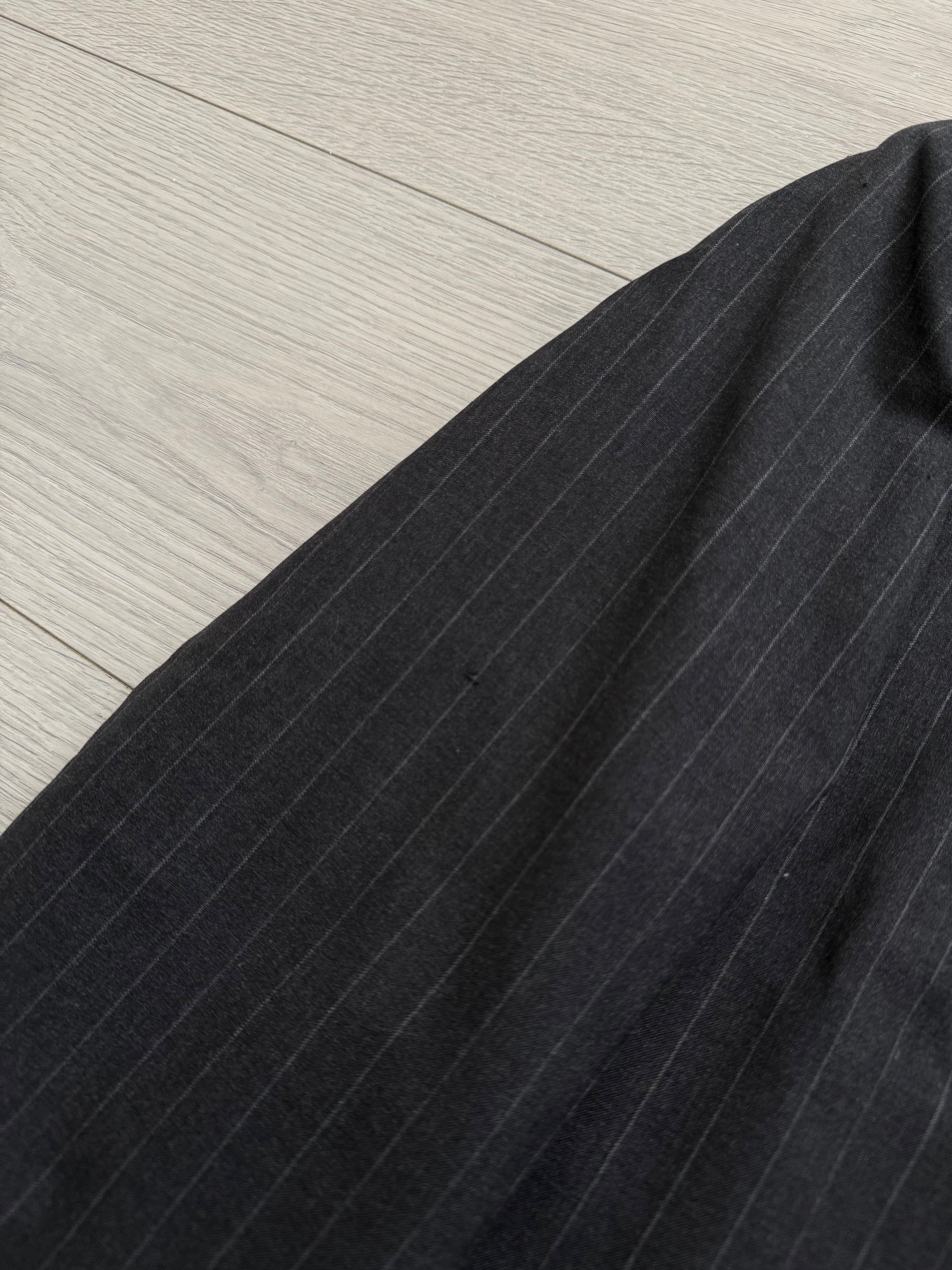 Giorgio Armani 1990s Double-Breasted Pleated Striped Suit - Size M Jacket / 30" Waist