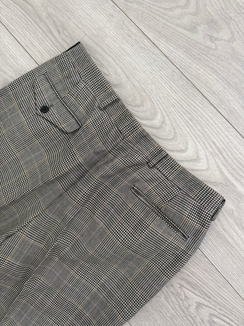 Paul Smith 1990s Peaked Lapel Double Breasted Wool Check Suit - Size M Jacket / 32" Waist