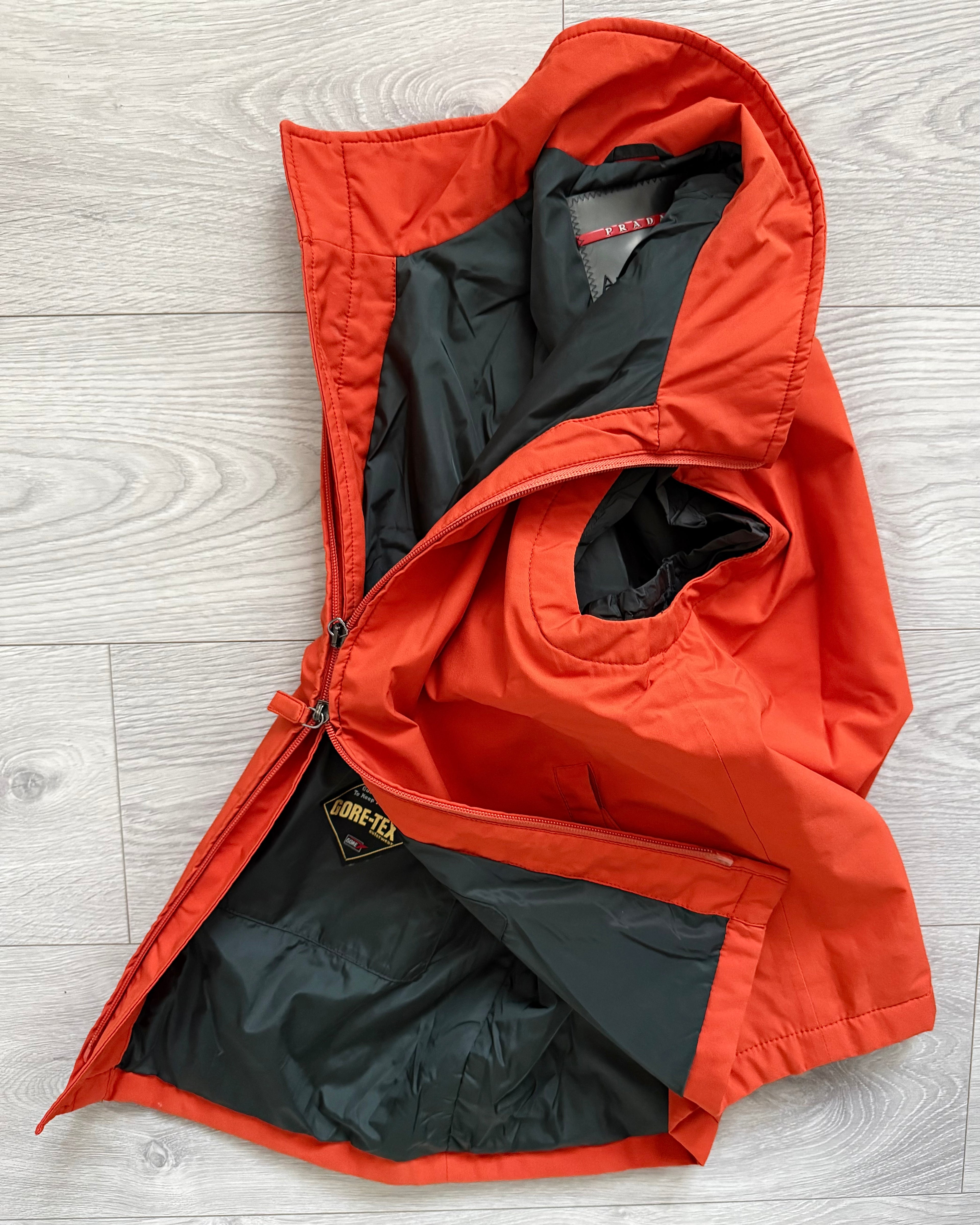 Prada Sport 2003 Orange Gore-Tex Technical Vest - SIze M