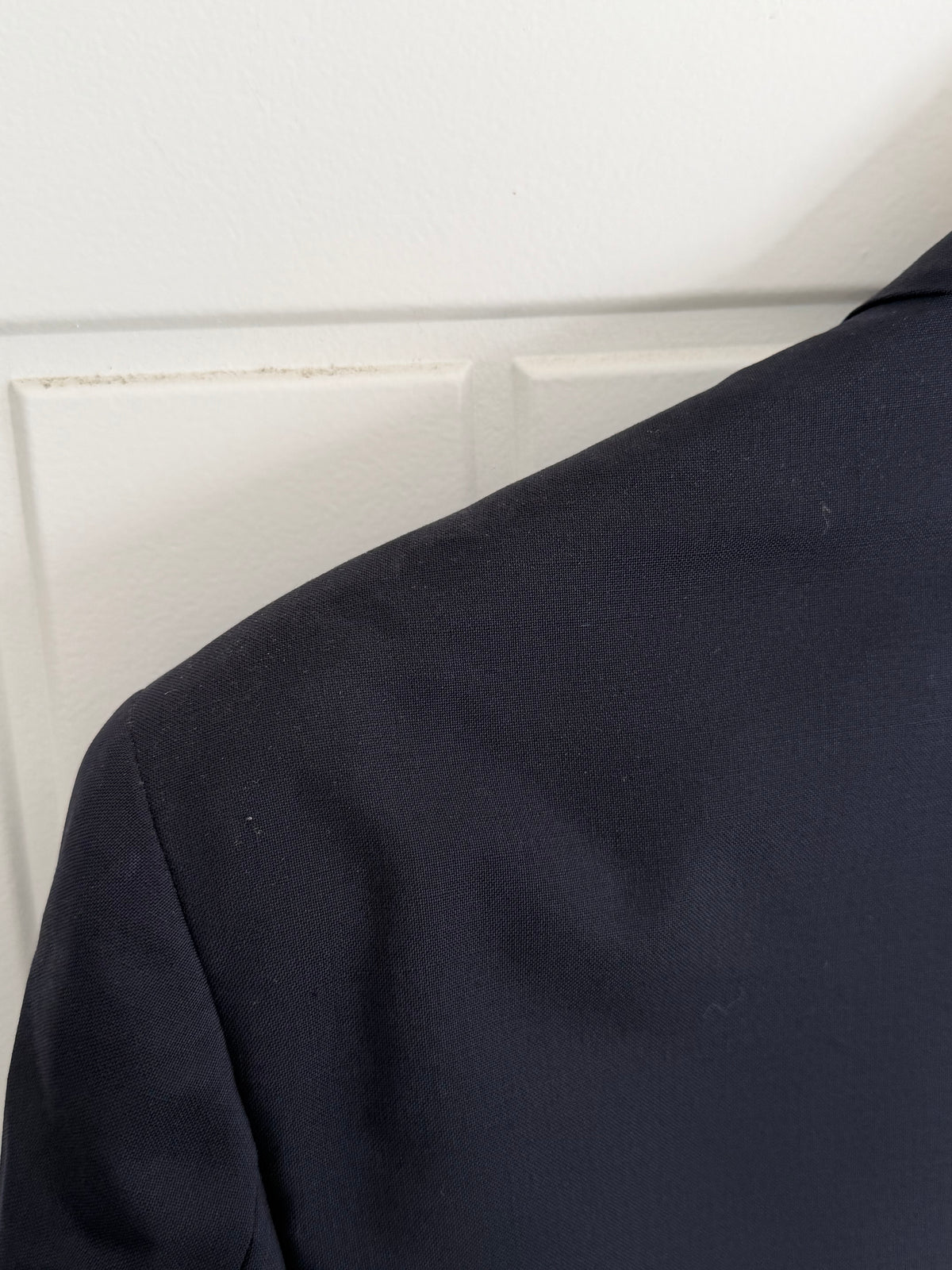 Dior 1980s 2B Metal Button Navy Wool Unlined Sport Jacket Blazer  - Size L