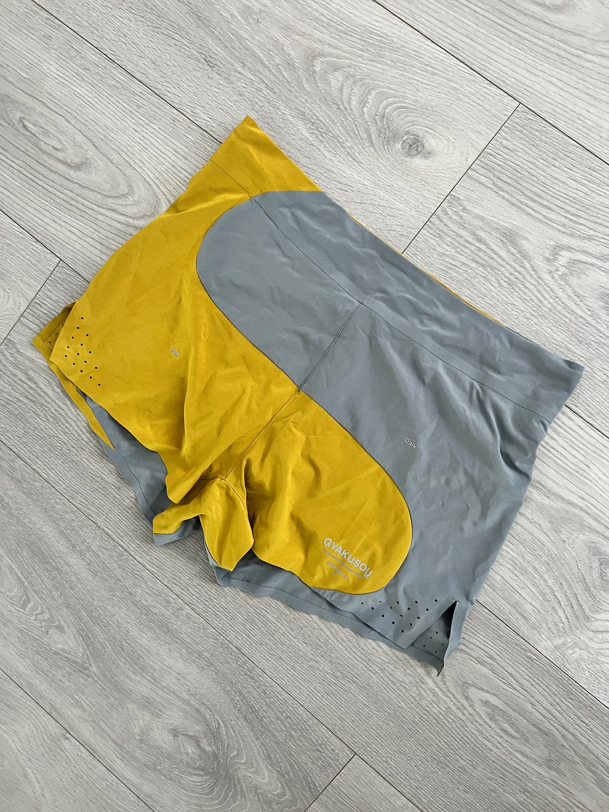 Nike Gyakusou SS2014 Curve Split 'Light/Dark' Tech Shorts - Size M & L
