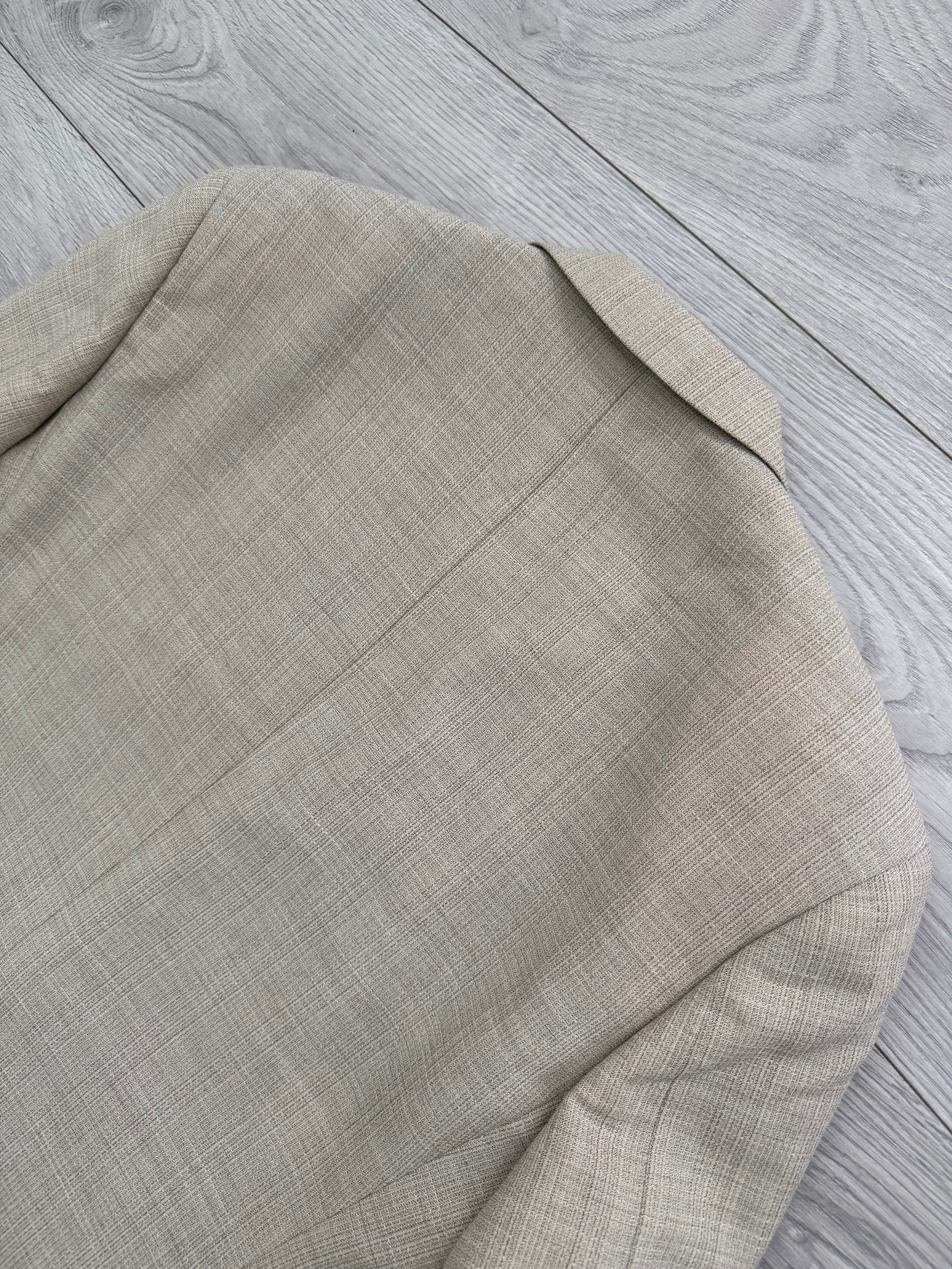 Paul Smith 1990s 2B Wool Silk Ecru Pleated Suit - Size S Jacket / 31" Waist