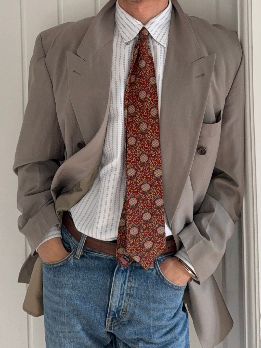 Uno Gaude 1990s Silk Tie Made in Italy