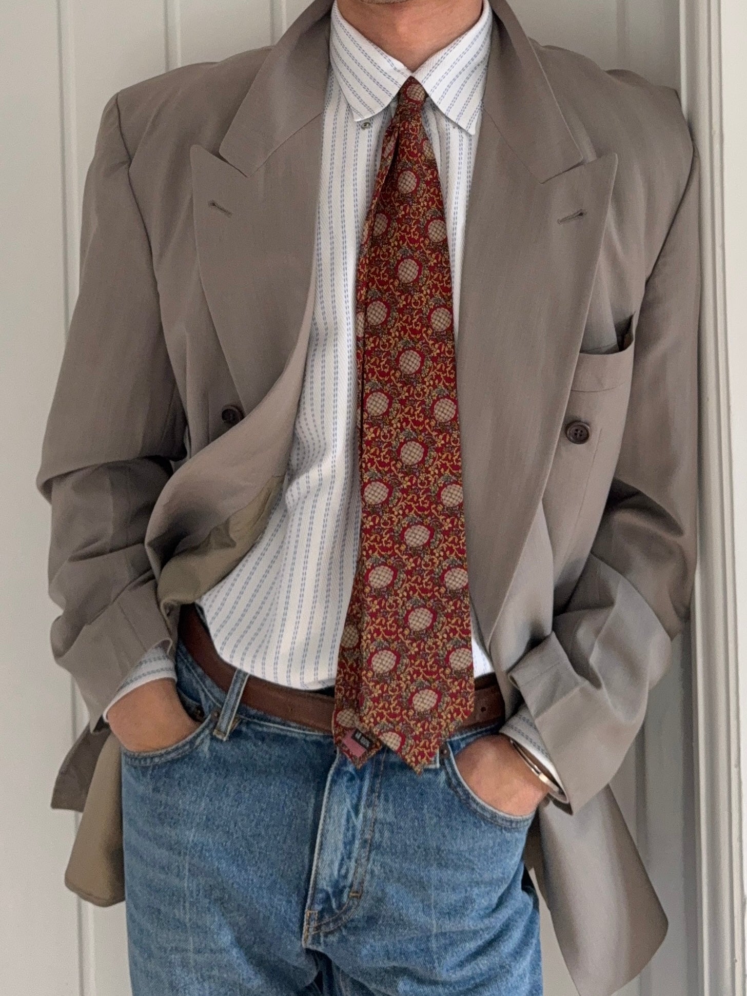Uno Gaude 1990s Silk Tie Made in Italy
