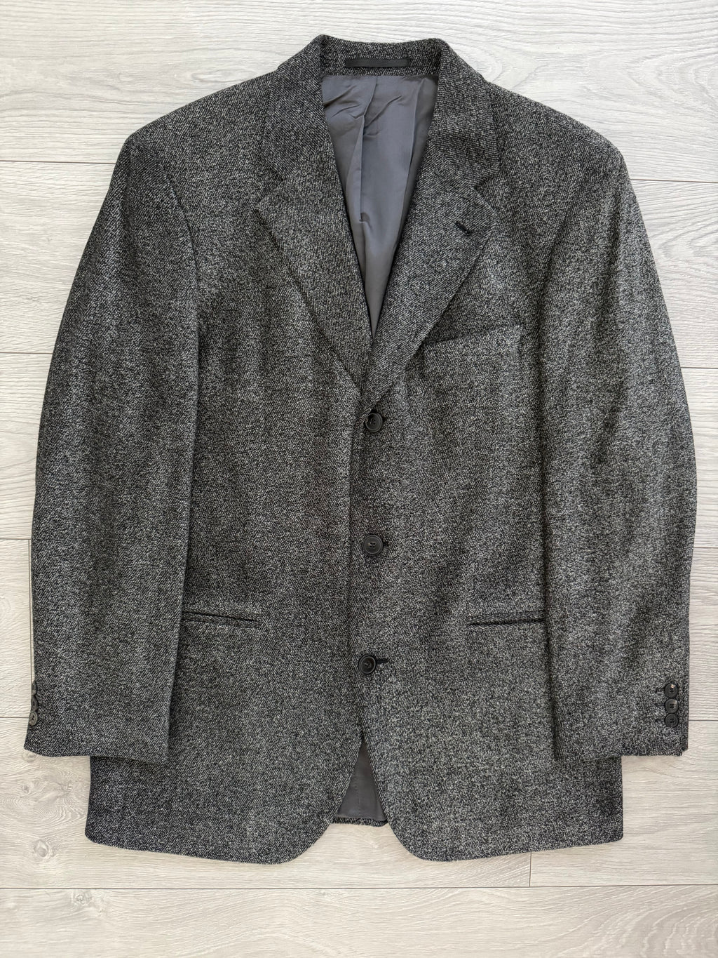 Hugo Boss 1980s 3B Melange Fabric Wool Blend Sport Jacket Blazer  - Size L