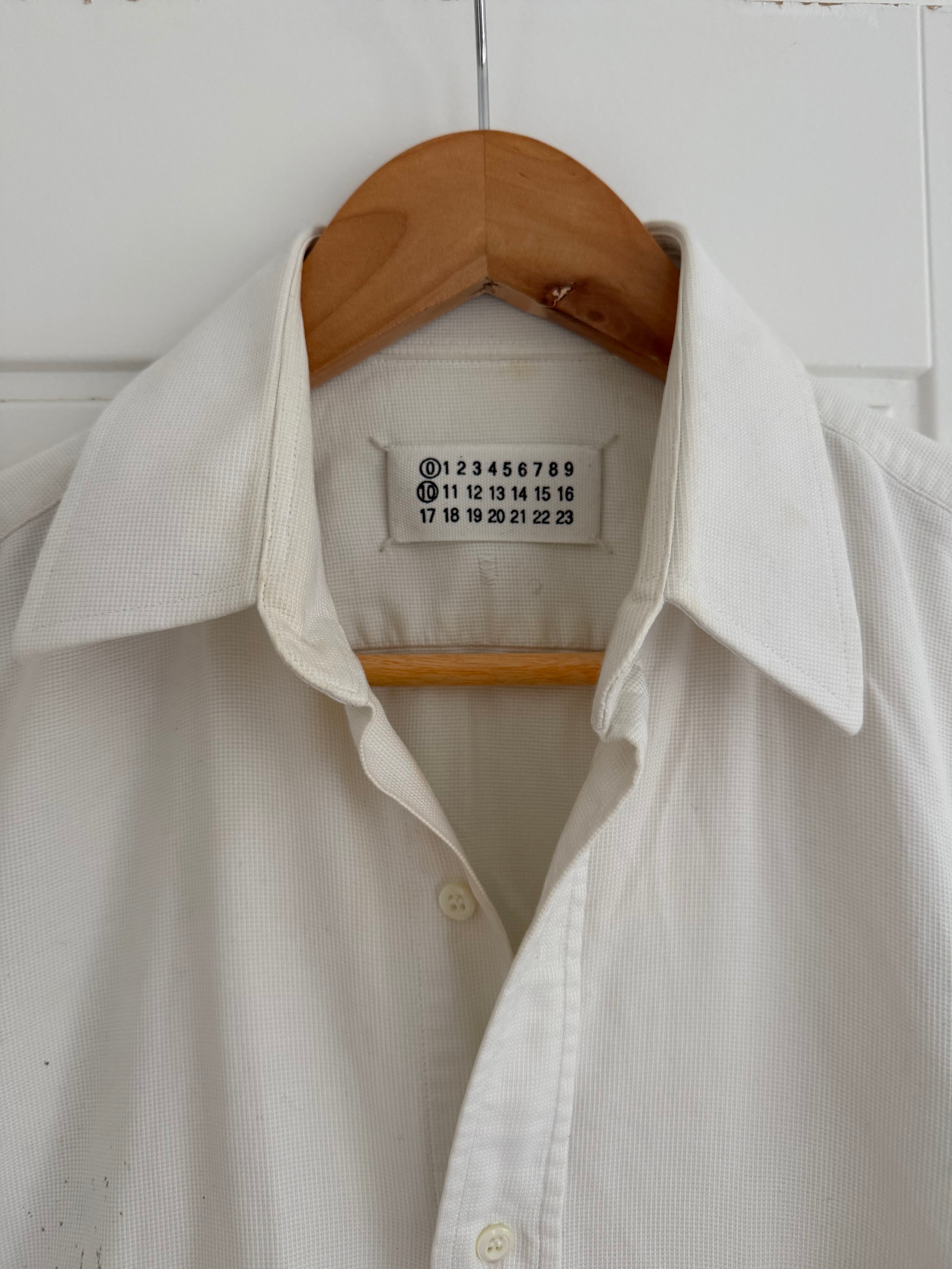 Maison Martin Margiela AW2004 Artisanal Line (0)(10) Ink Splatter Split Shirt - Size S