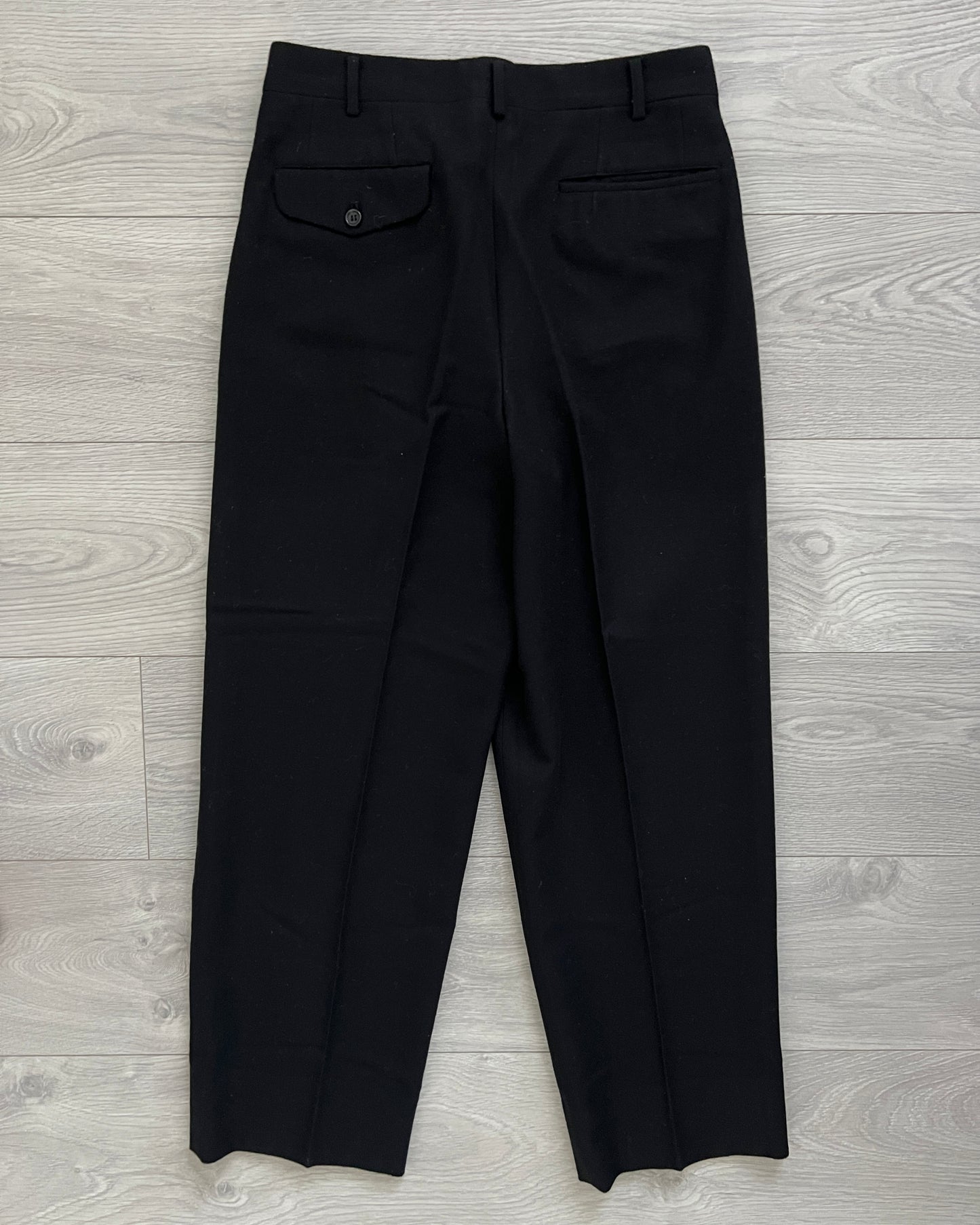 Comme Des Garcons Homme 1990s Pleated Wool Trousers - Size 30