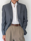 Canali 1990s Slate Blue 2B Wool Sport Jacket Blazer Made in Italy - Size L