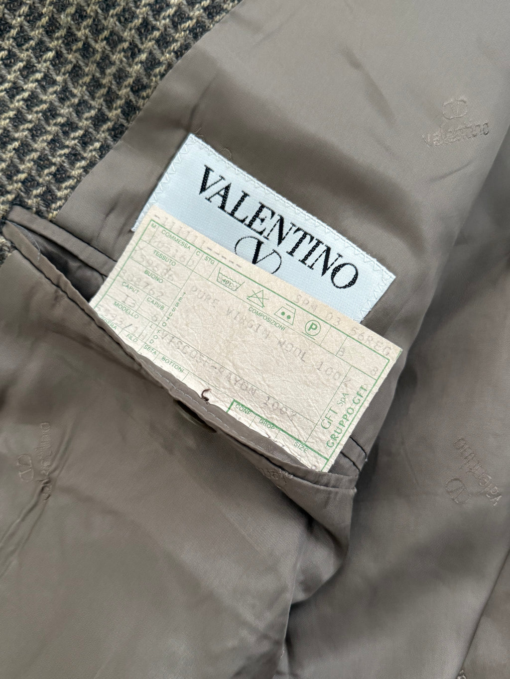 Valentino 1980s Textured 3B Wool Sports Blazer Jacket - Size XXL