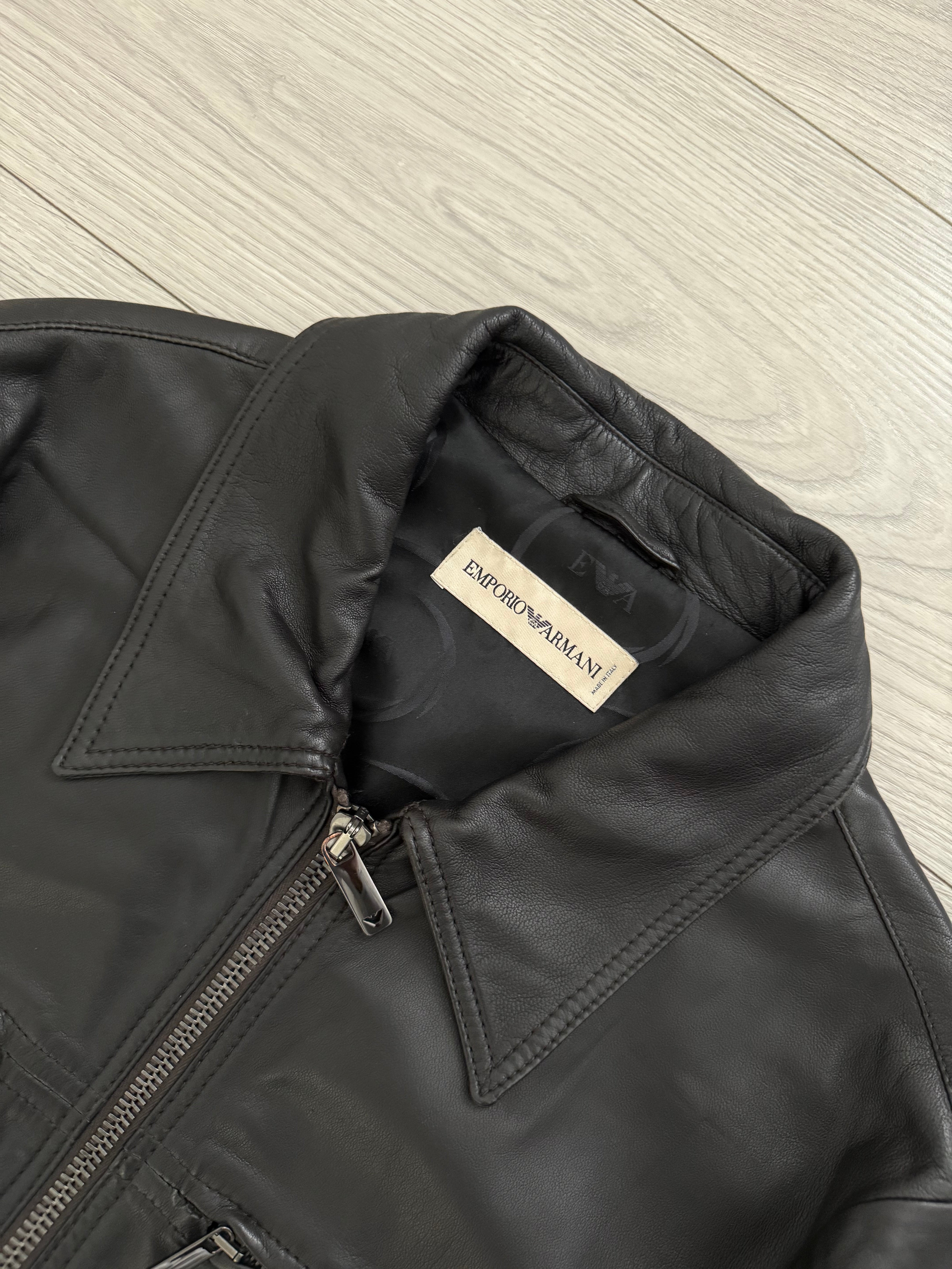 Emporio Armani AW2005 Leather Biker Jacket - Size M – NDWC0 Shop