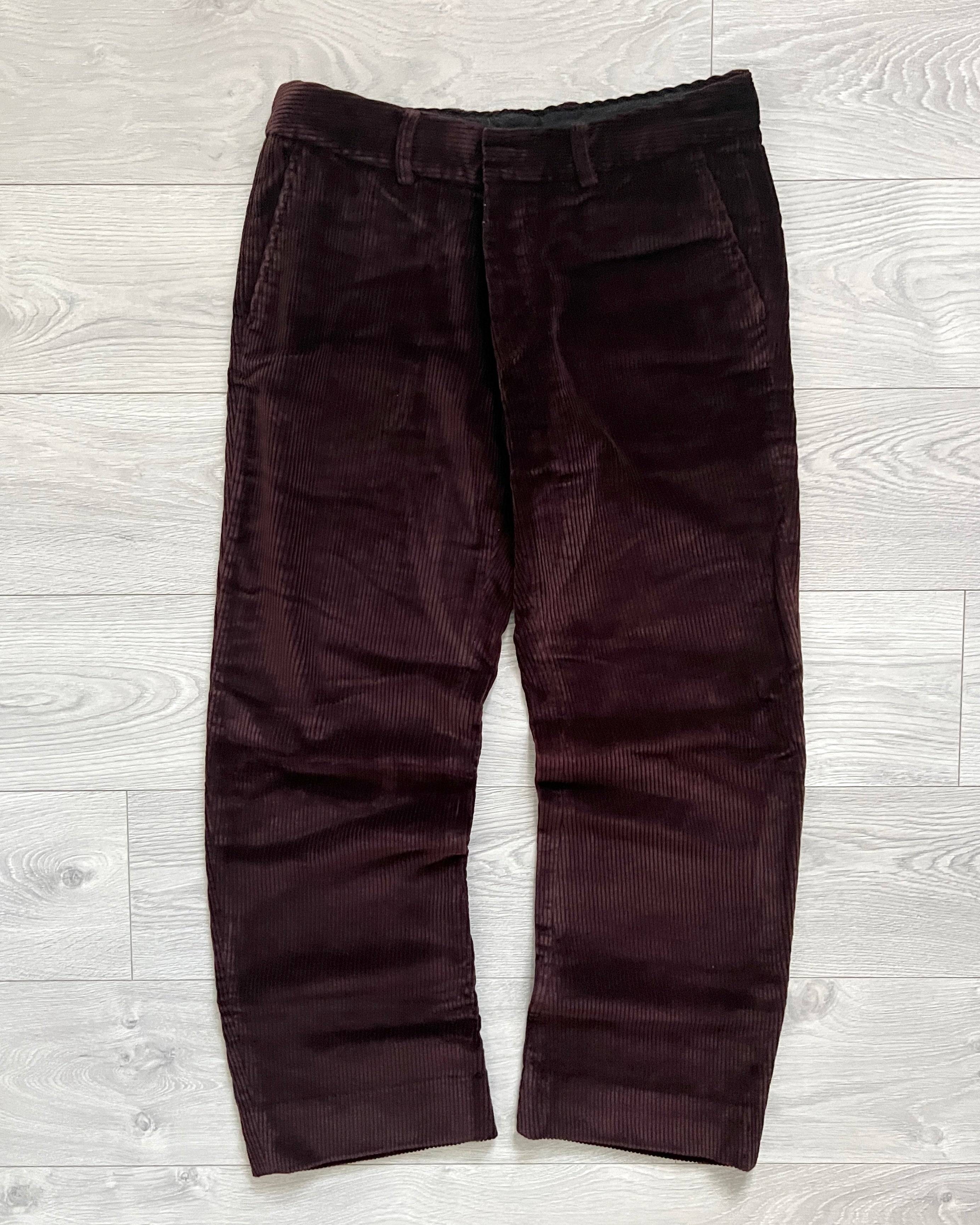 Maison Martin Margiela FW2003 Jumbo-Corduroy Burgundy Trousers