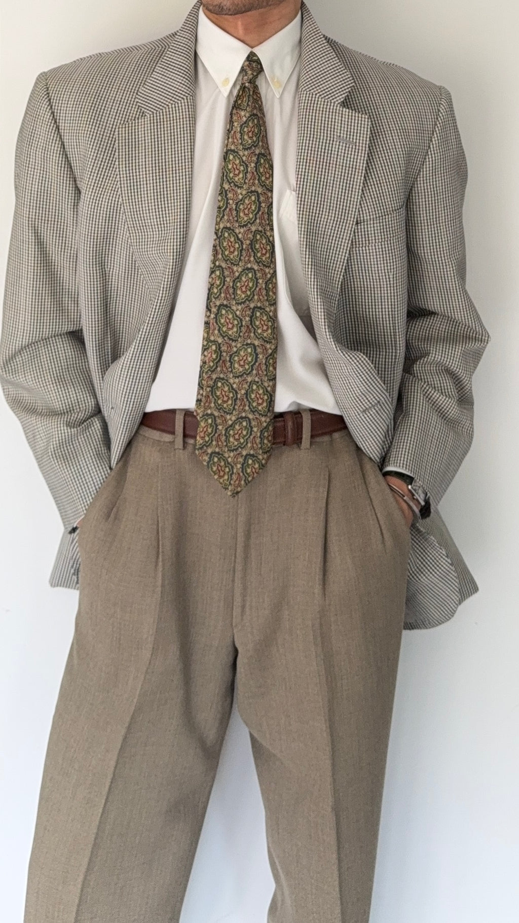 Burberry 1980s 2B Silk Wool Sports Blazer Jacket - Size XXL