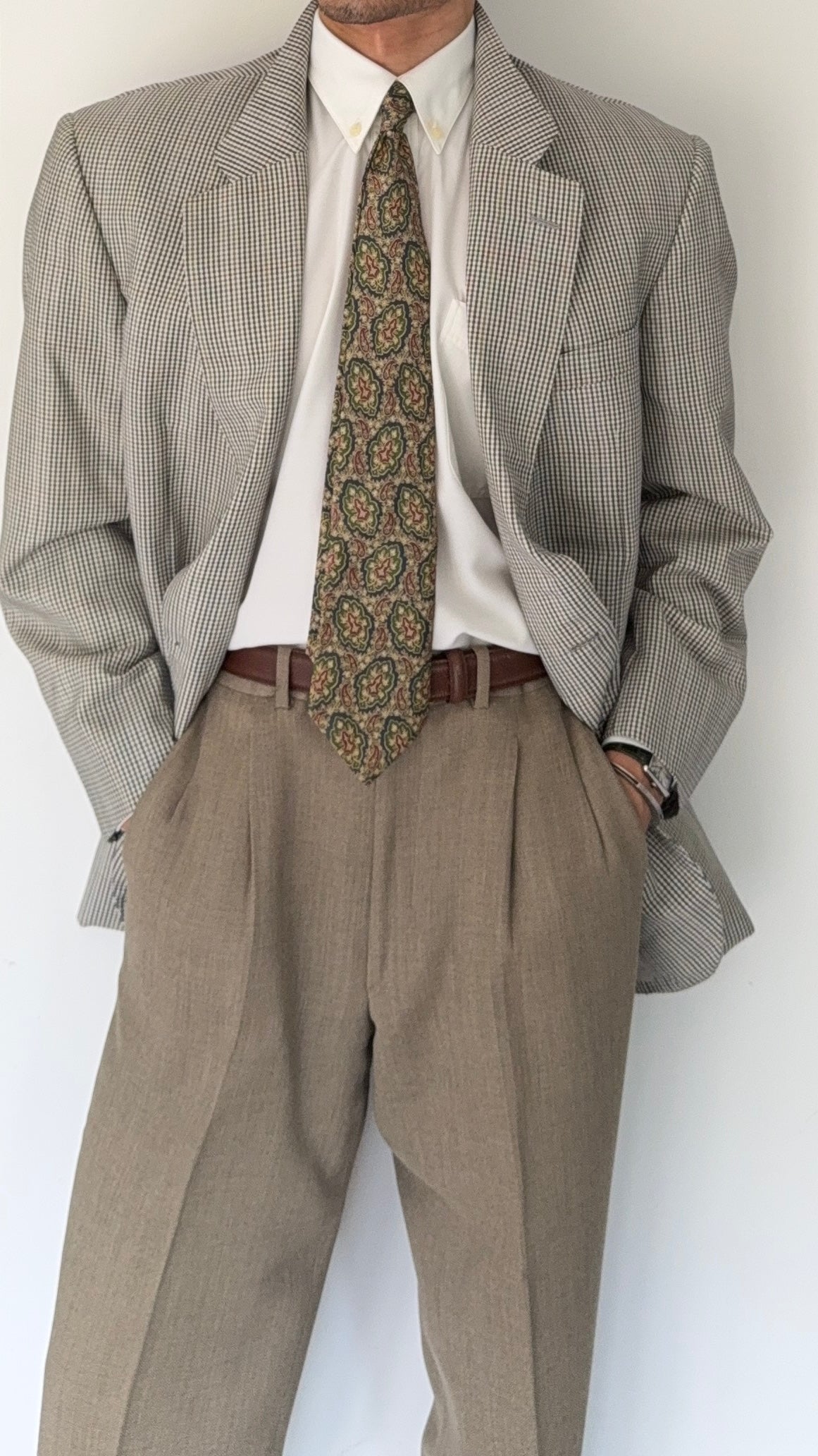Burberry 1980s 2B Silk Wool Sports Blazer Jacket - Size XXL