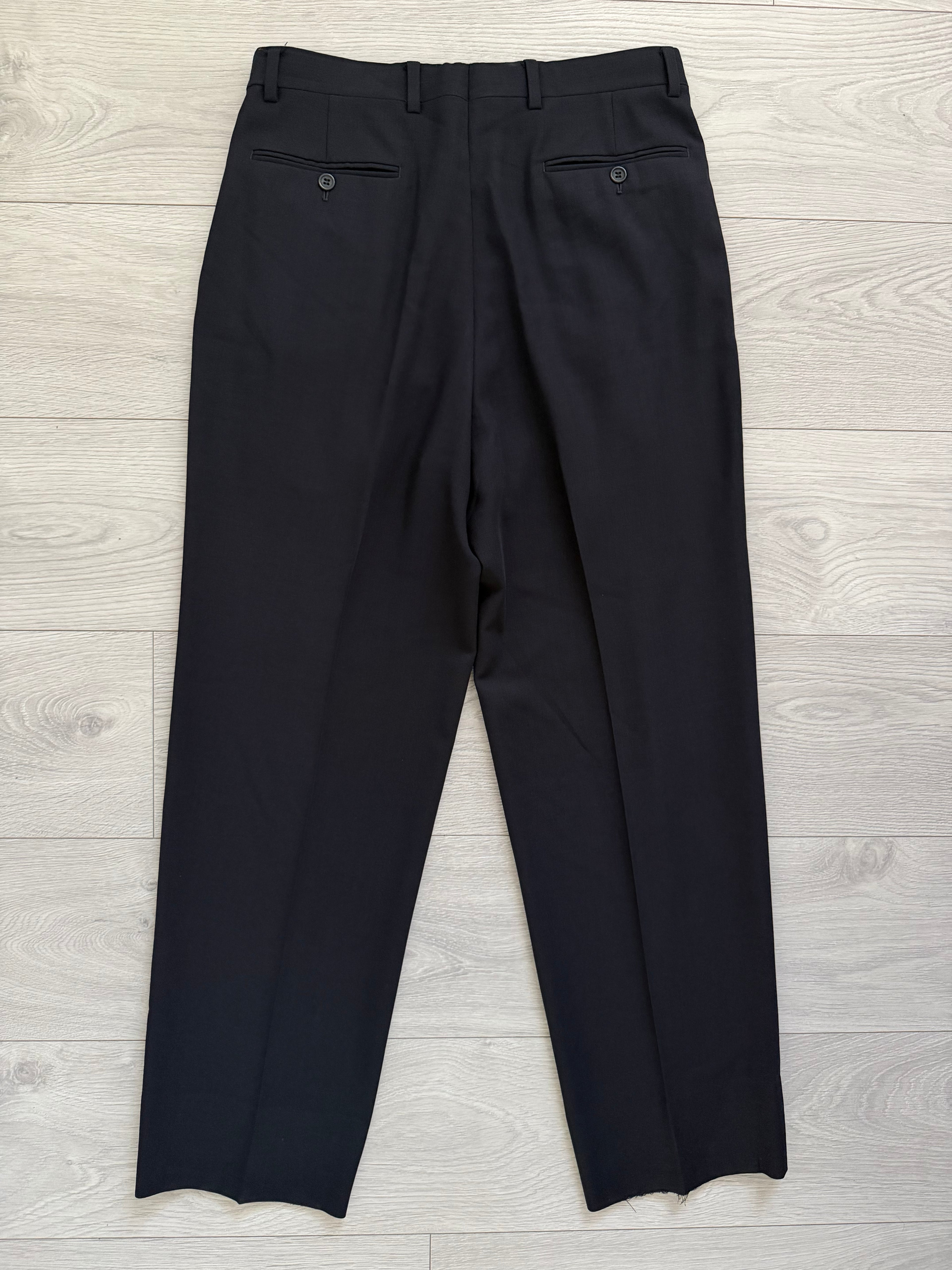 Giorgio Armani 1980s 2B Double Pleat Lightweight Navy Wool Suit - Size M Jacket / 32" Waist