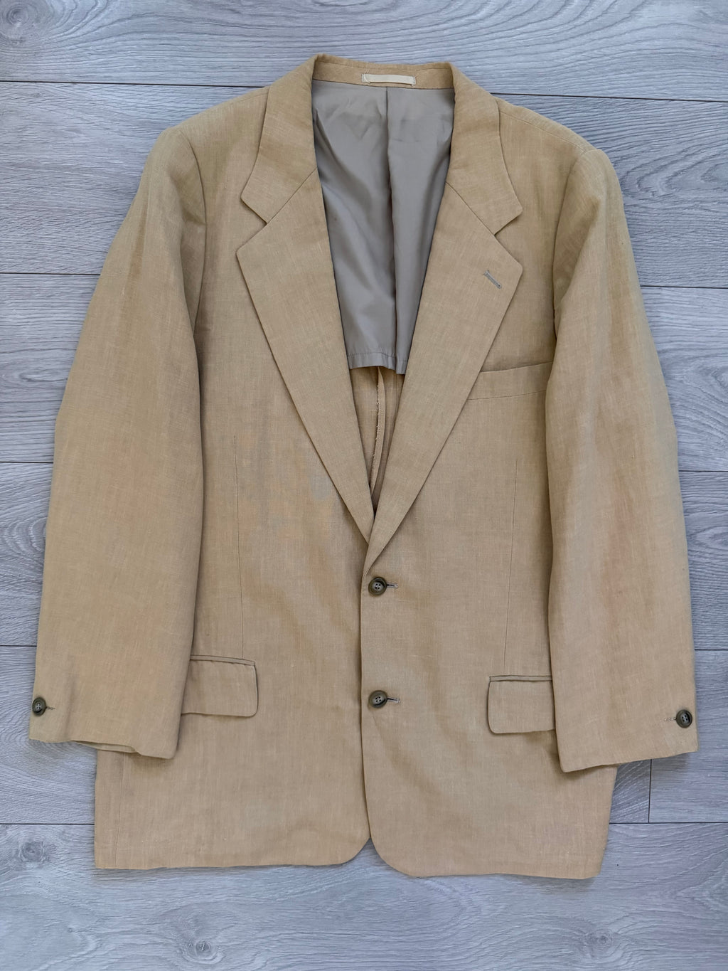 Christian Dior 1980s Linen 2B Sports Jacket Blazer - Size XL
