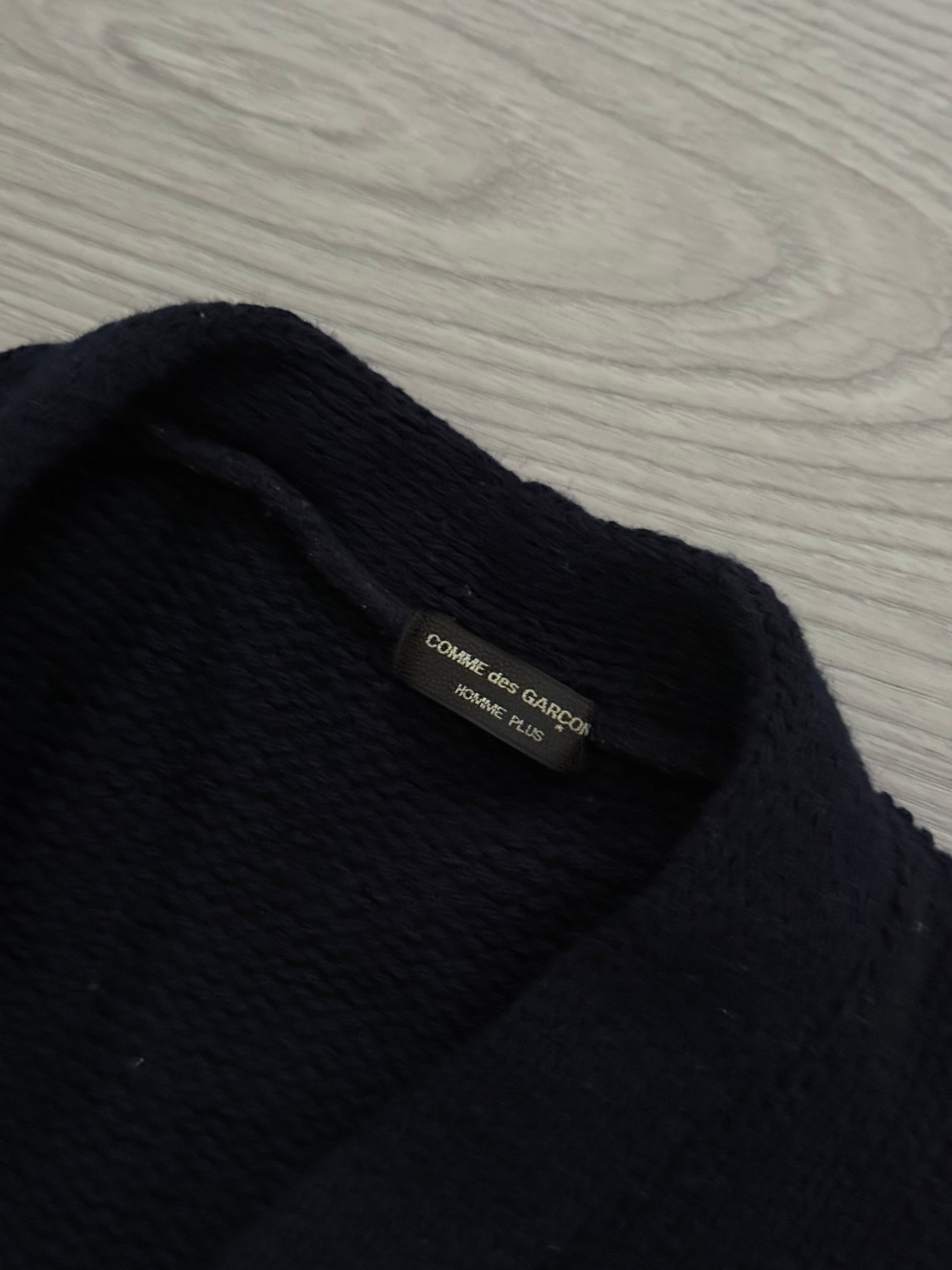 Comme Des Garcons Homme Plus AW1998 Asymmetrical Zip Knit Cardigan