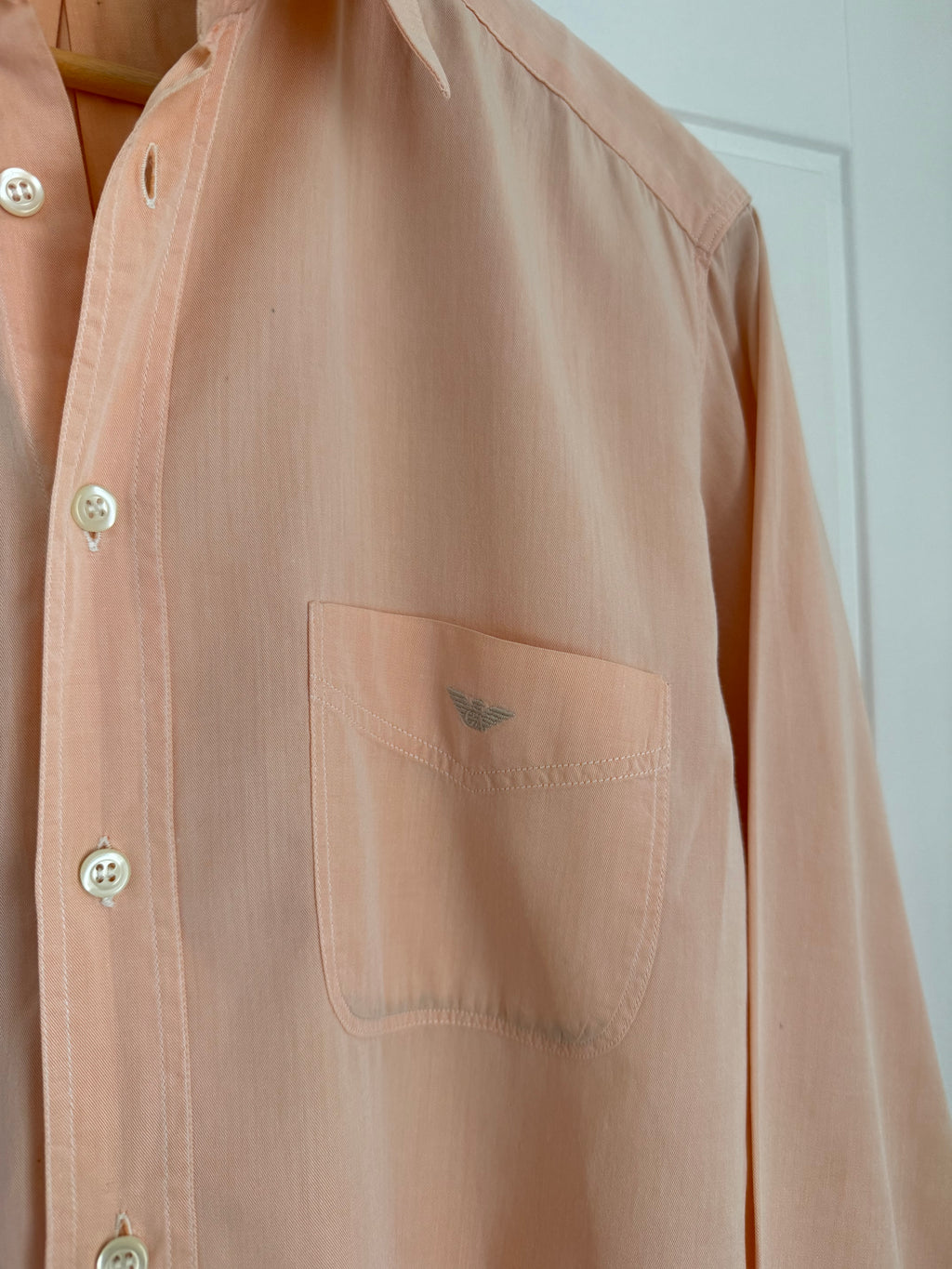 Emporio Armani 1990s Salmon Peach Shirt - Size M