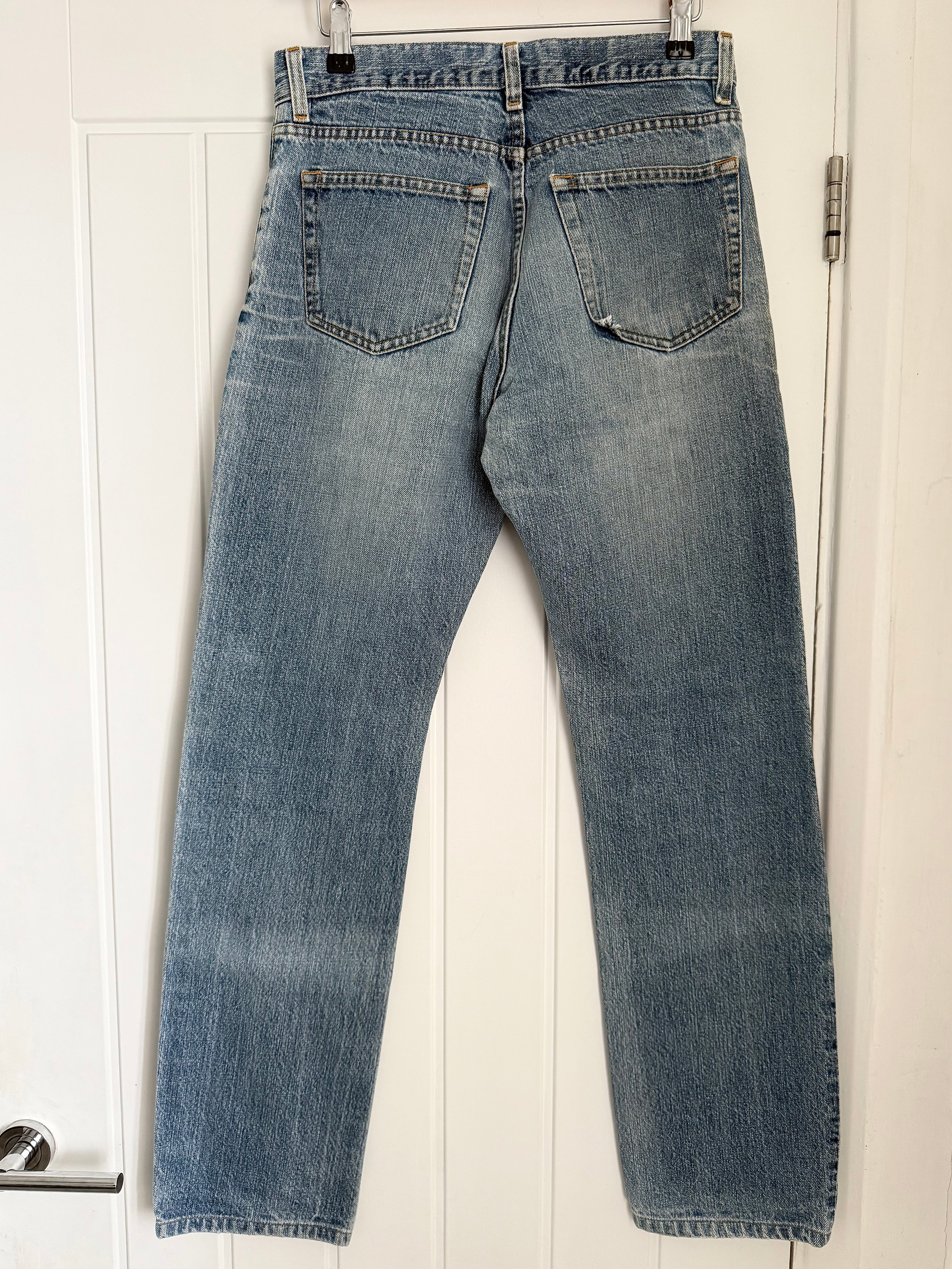 Helmut Lang 1998 Vintage Blue Faded Denim Jeans - Size 30