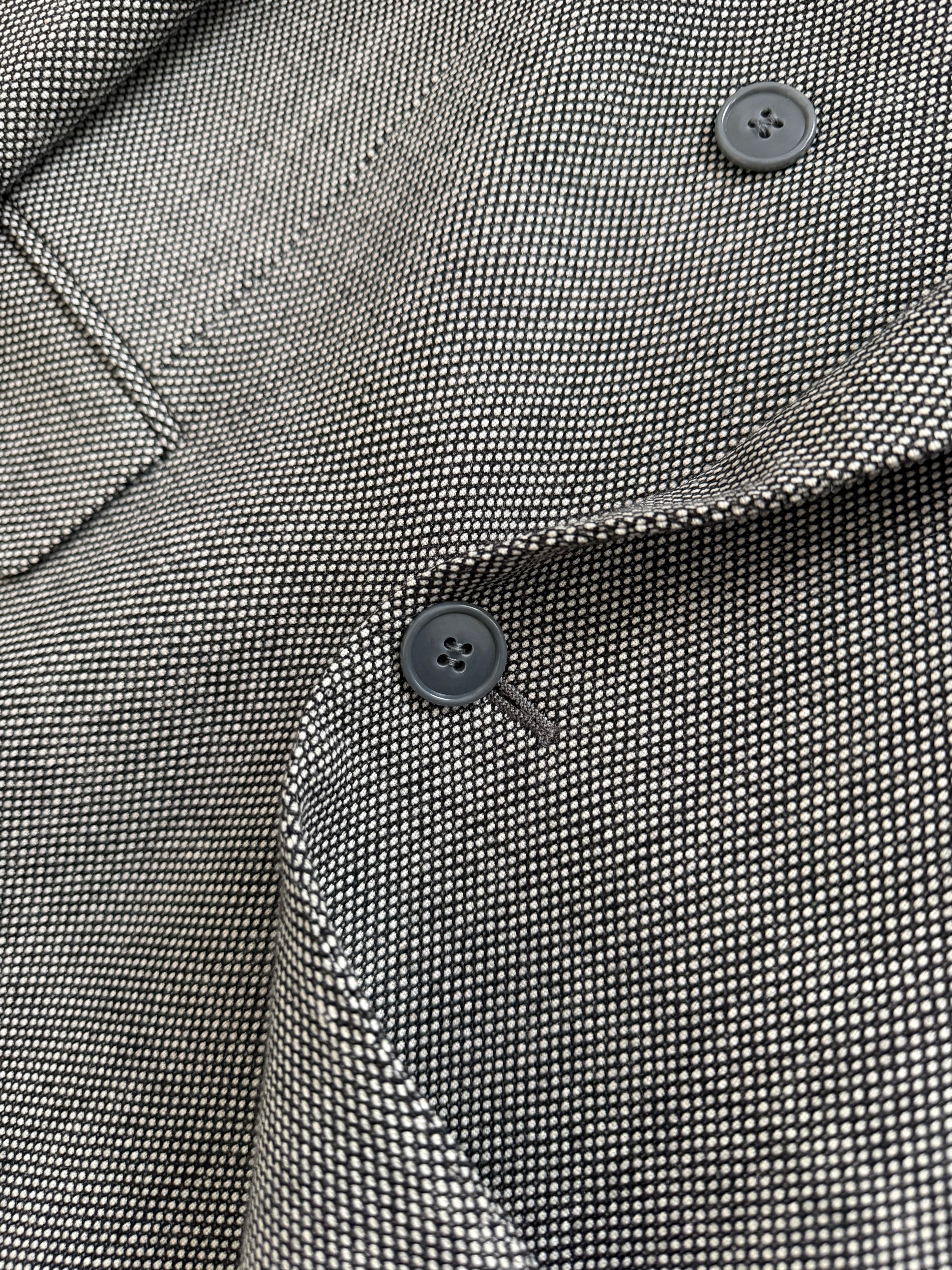 Louis Feraud Armani 1990s Peaked Lapel Pleated Double Breasted Wool Suit - Size XL Jacket / 36" Waist