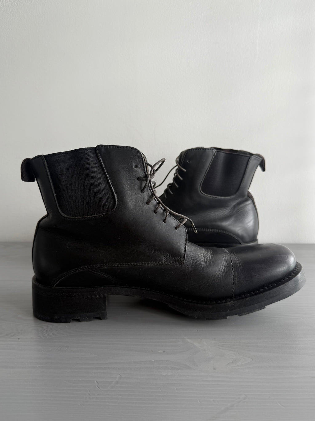 Miu Miu FW2002 Leather Lace Up Boots - Size 6.5 Womens