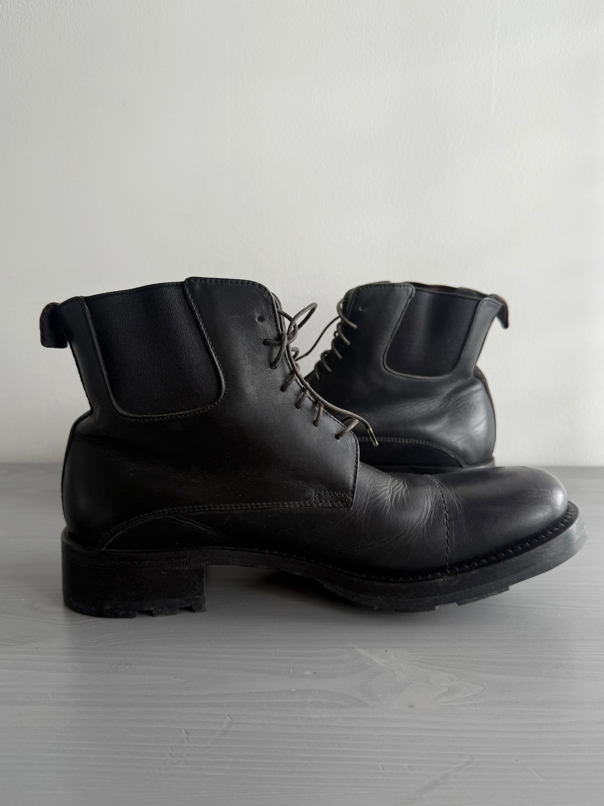 Miu Miu FW2002 Leather Lace Up Boots - Size 6.5 Womens