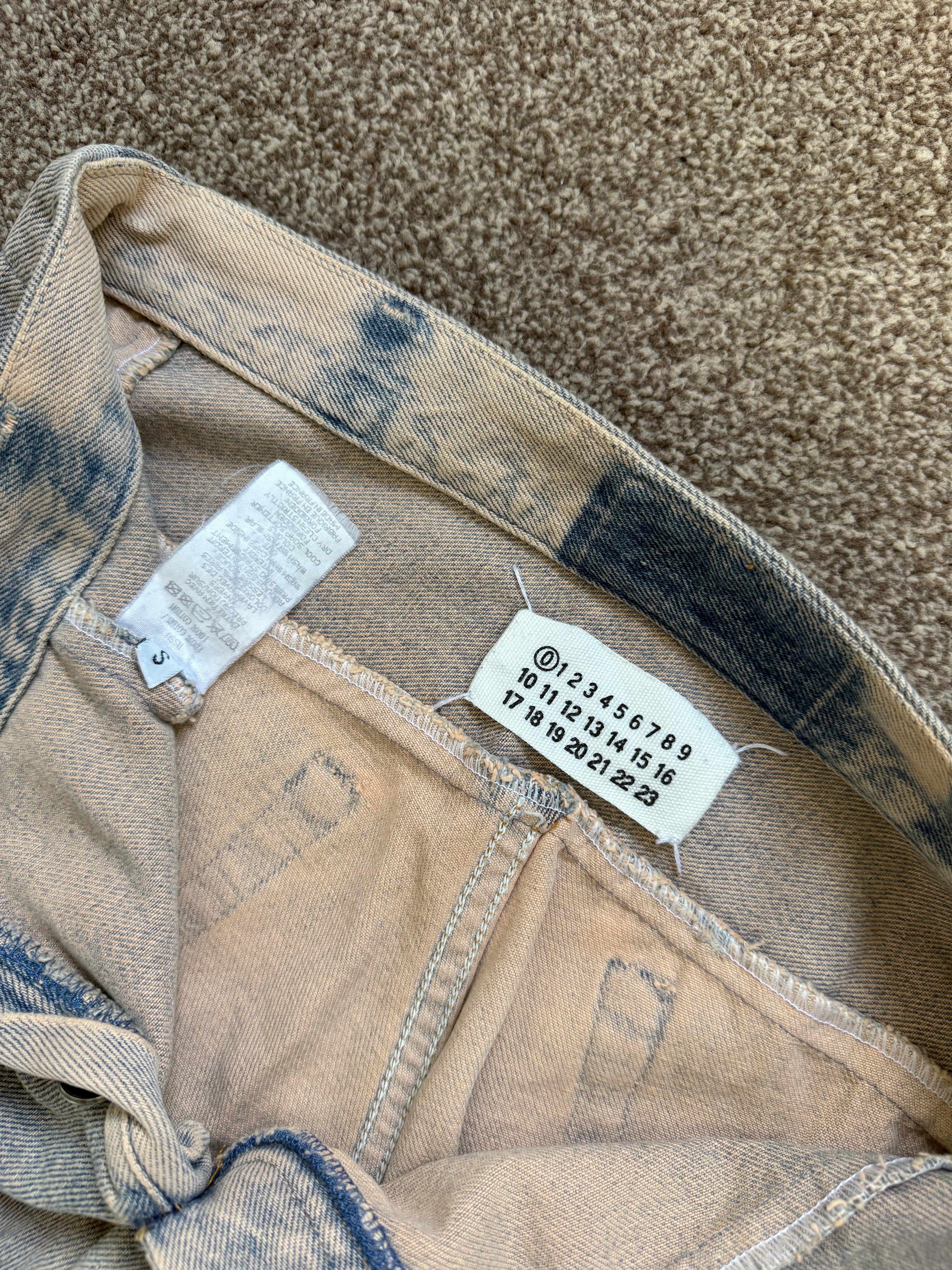 Maison Martin Margiela Artisanal Line (0) SS1999 Re-Worked Panelled Denim Jeans - Size 26" Waist