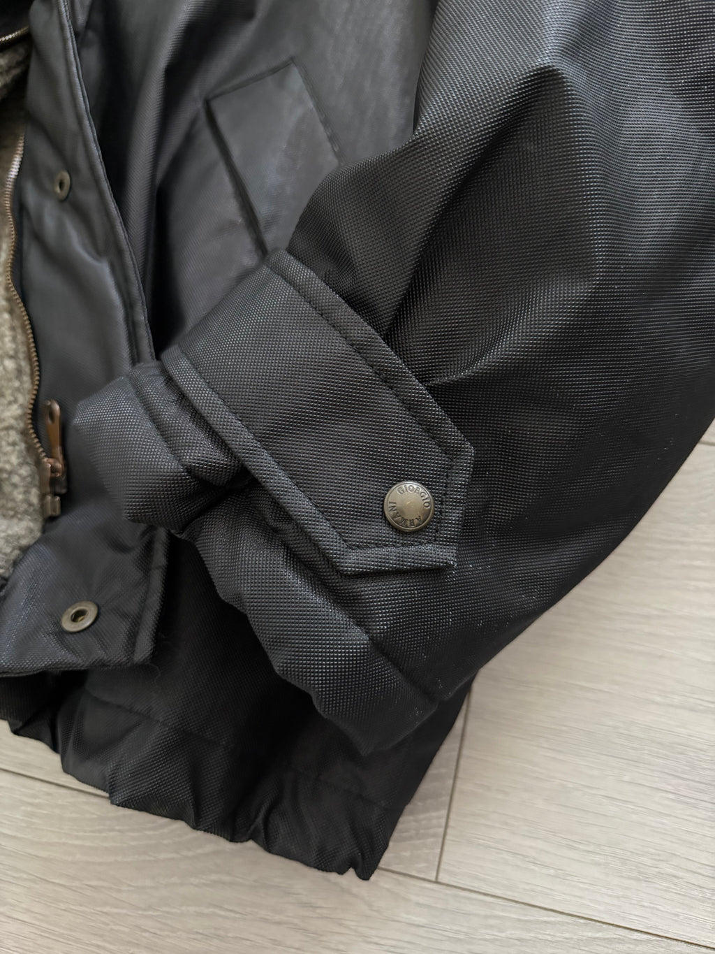 Giorgio Armani 1980s Wool Lined Military Jacket - Size L