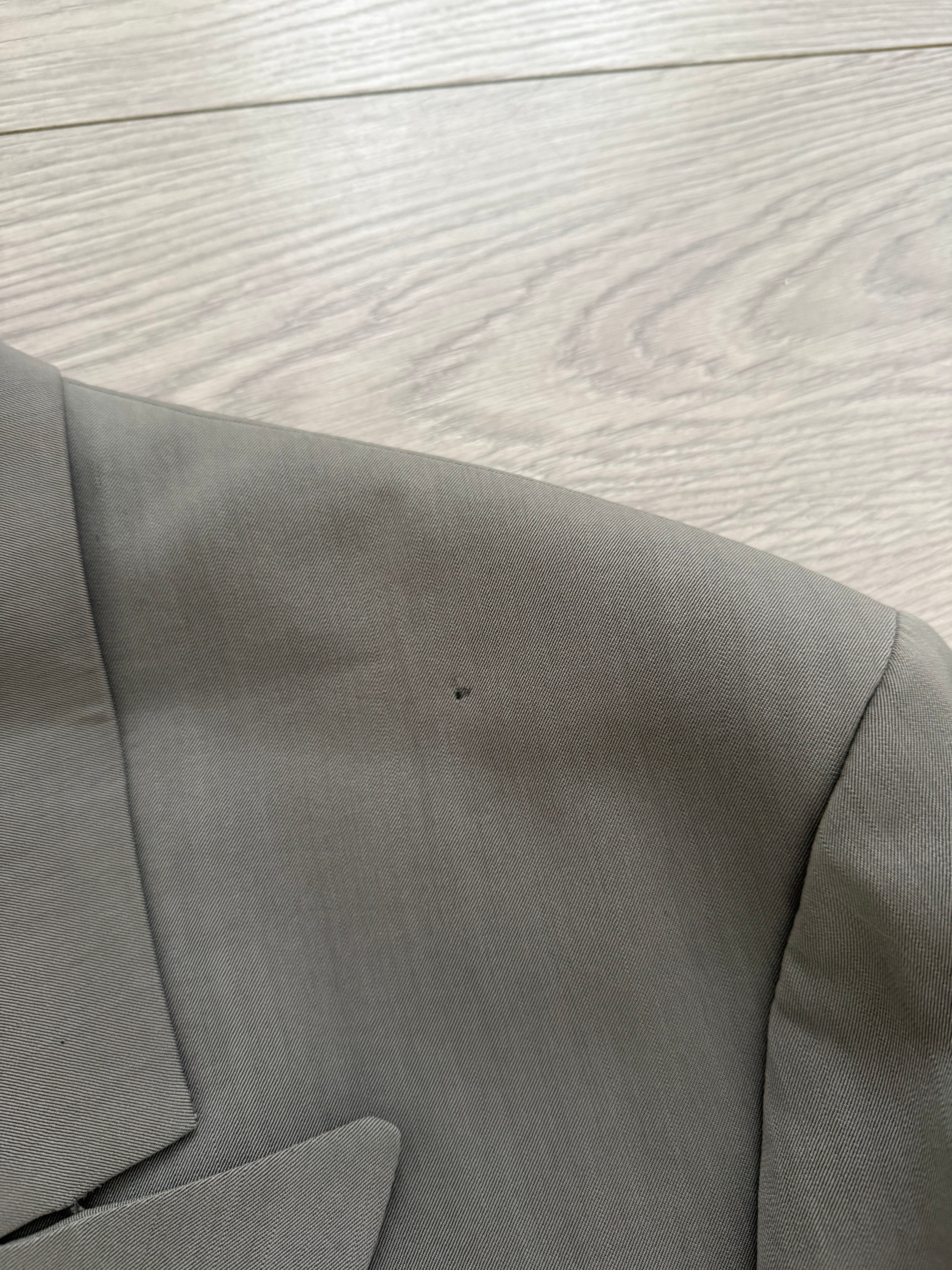 Hugo Boss 1980s 'Al Capone' Peaked Lapel Double Breasted Pleated Wool Silk Suit - Size XXL Jacket / 36" Waist