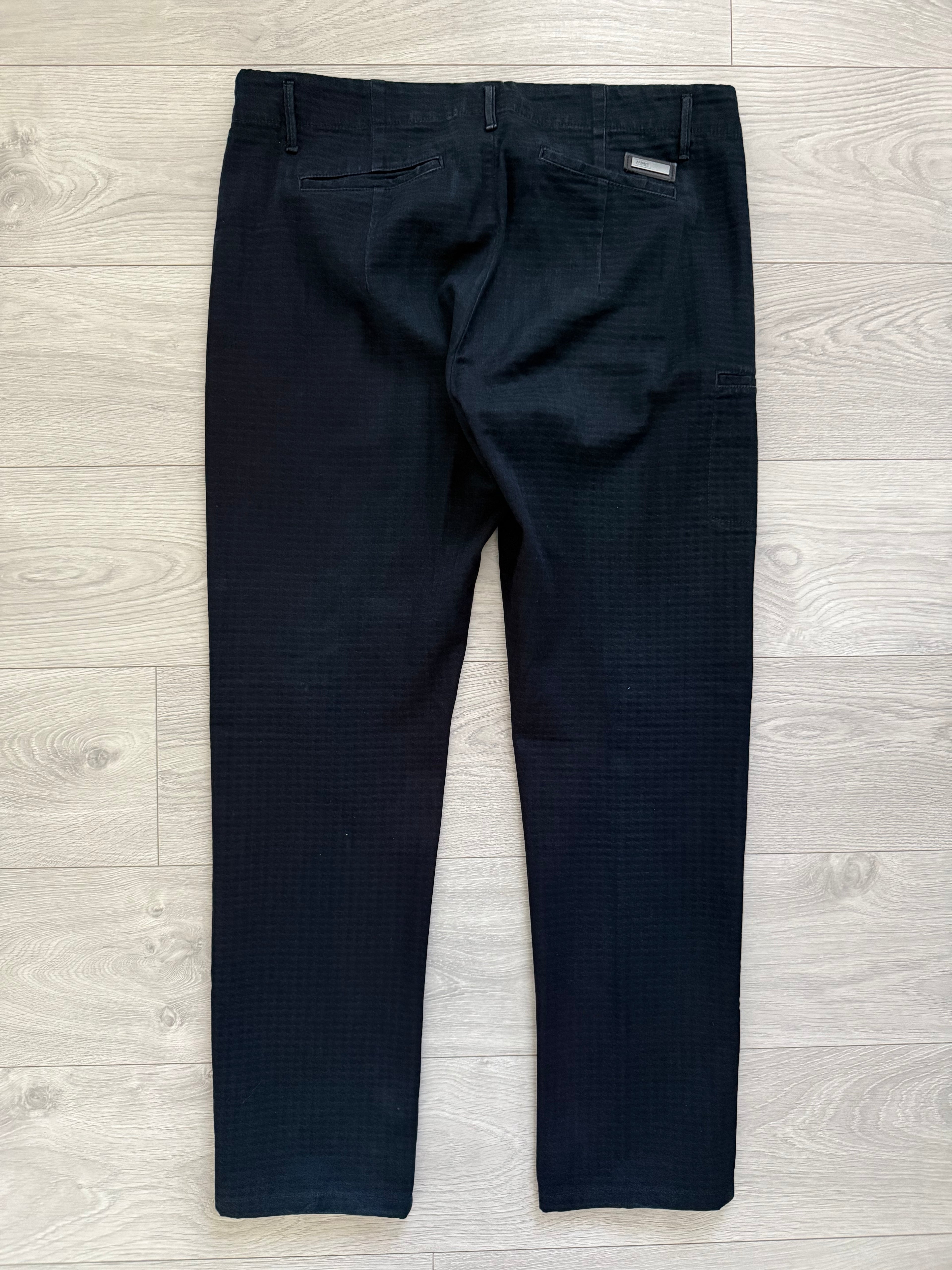 Armani 2000s Cargo Pocket Textured Navy Pants - Size 38" Waist