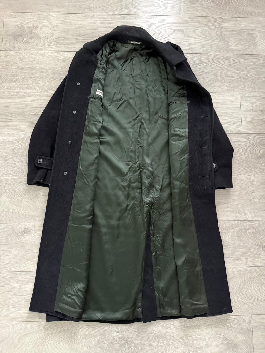 Giorgio Armani 1980s Balmacaan Wool Overcoat - Size M