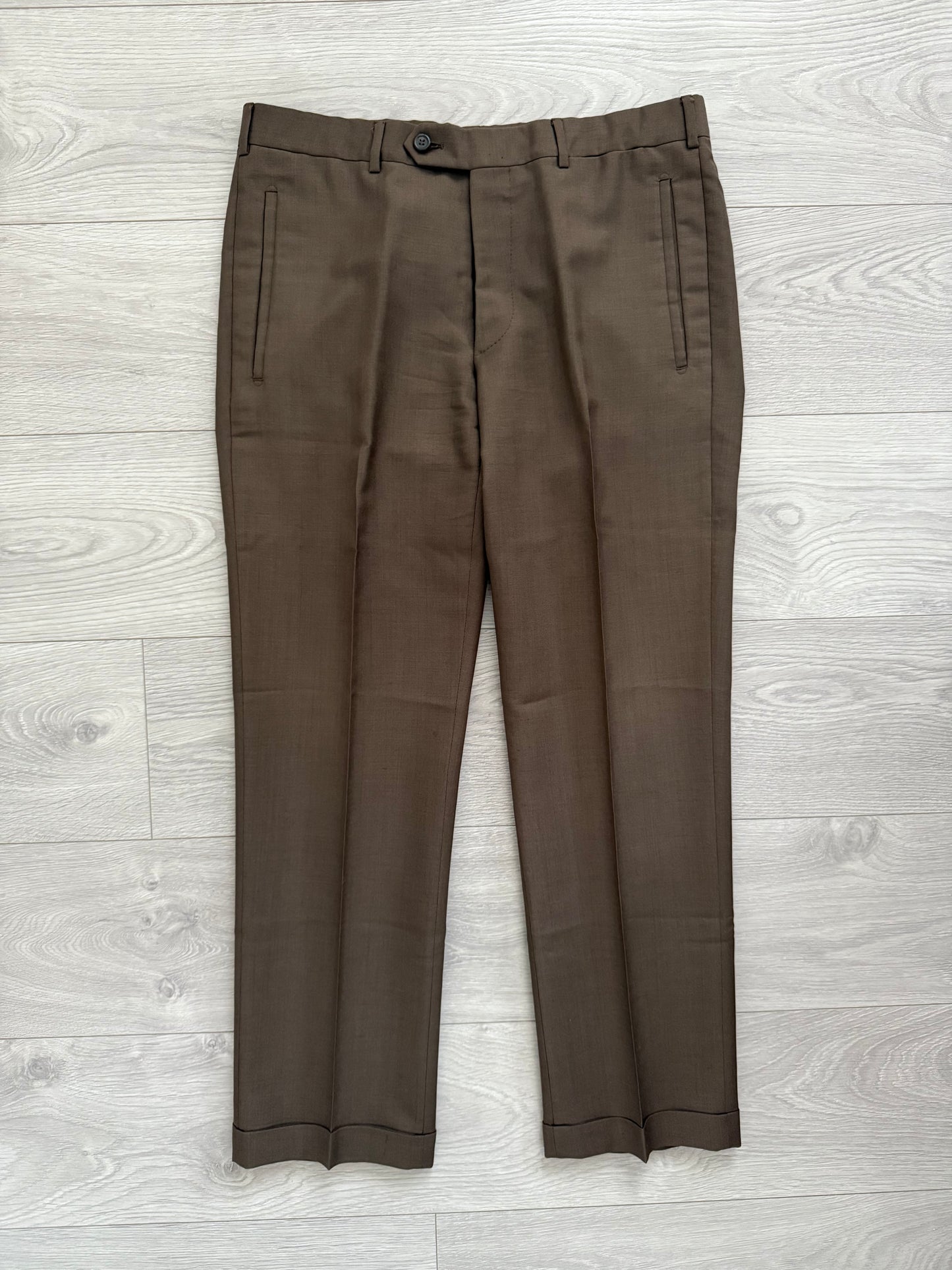 Prada FW2005 Runway Double-Breasted Mohair Wool Suit - Size L Jacket / 34" Waist