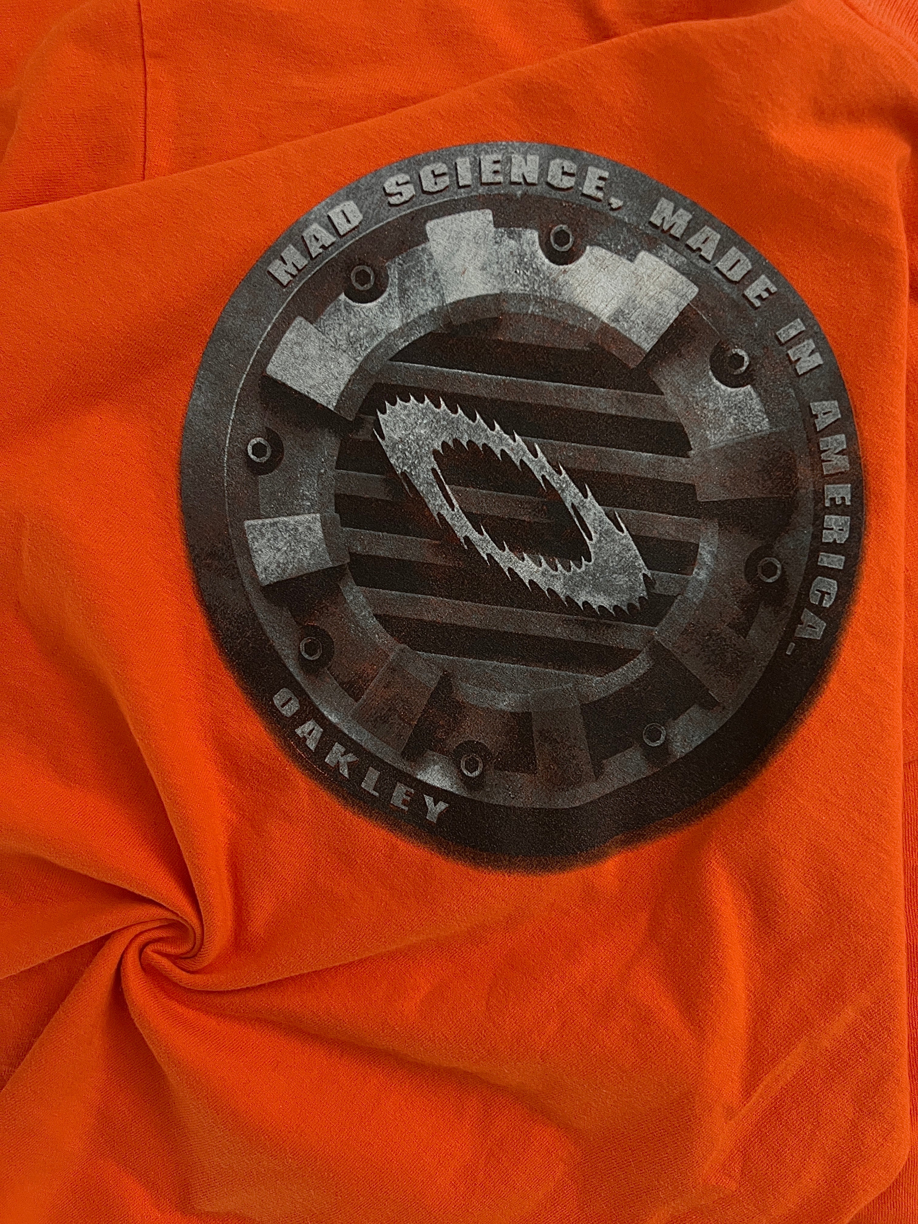 Oakley Software 00s Razor Icon Logo Back Print T-Shirt - Size S