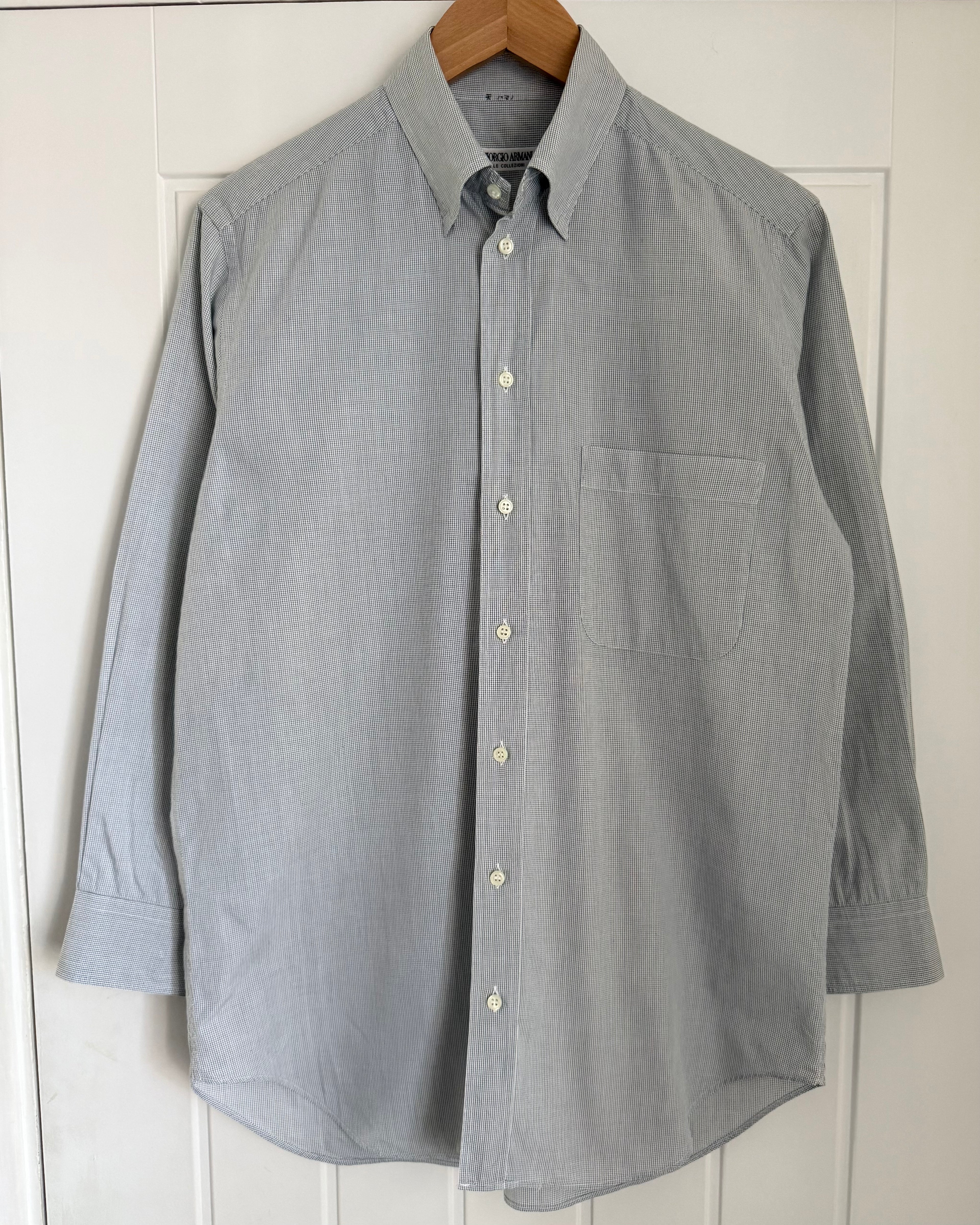 Giorgio Armani 1990s Snap Collar Shirt - Size S