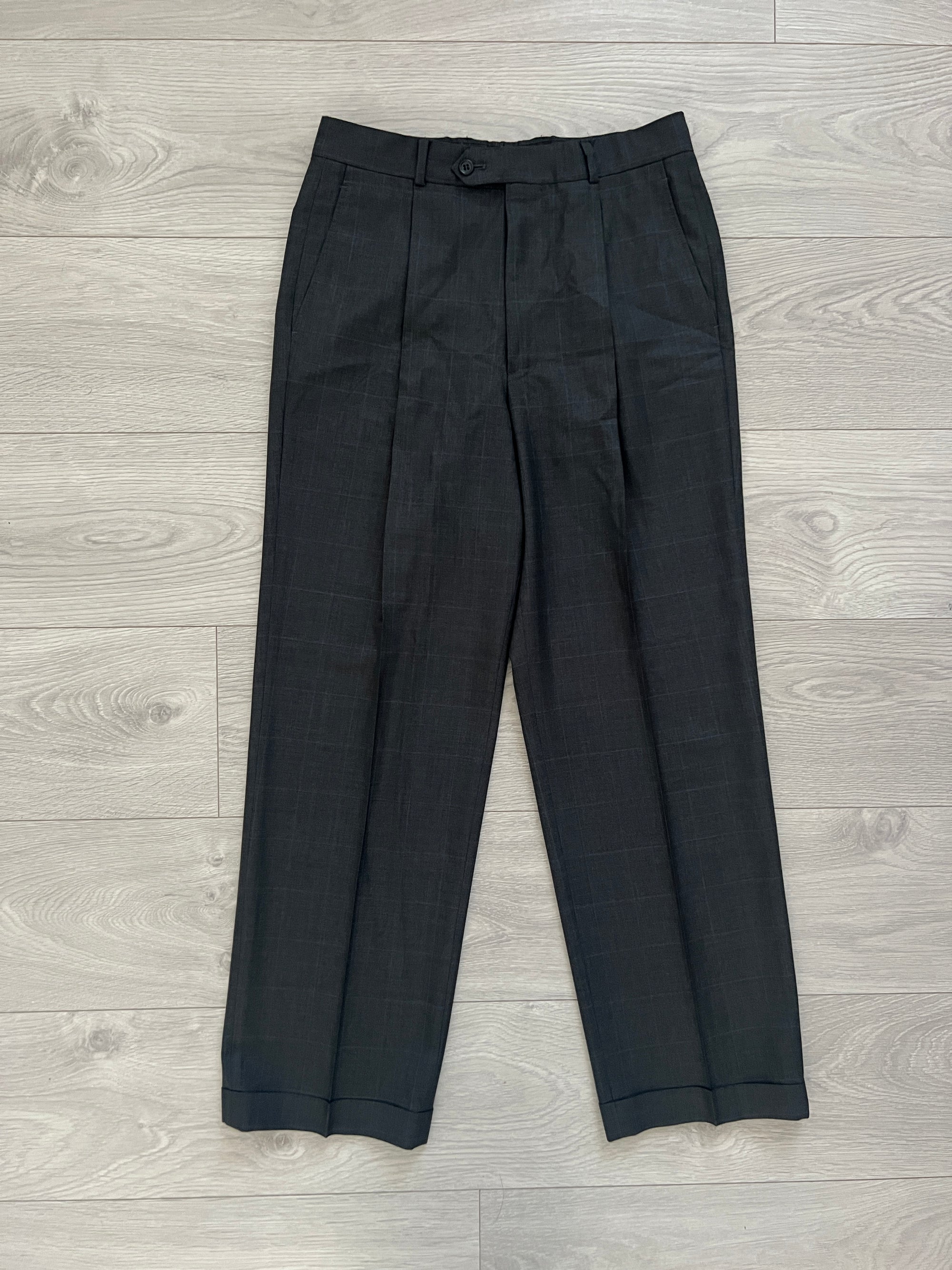 Armani 1990s Double-Breasted Relaxed Pleated Suit - Size S Jacket / 30" Waist