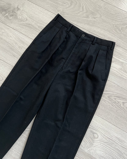 Comme Des Garcons Homme Plus 1990s Pleated Wool Trousers - Size 30