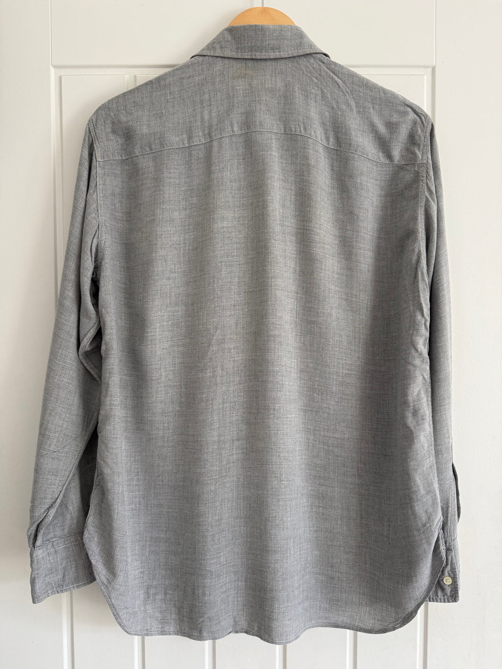 Emporio Armani 1990s Grey Draped Shirt - Size S