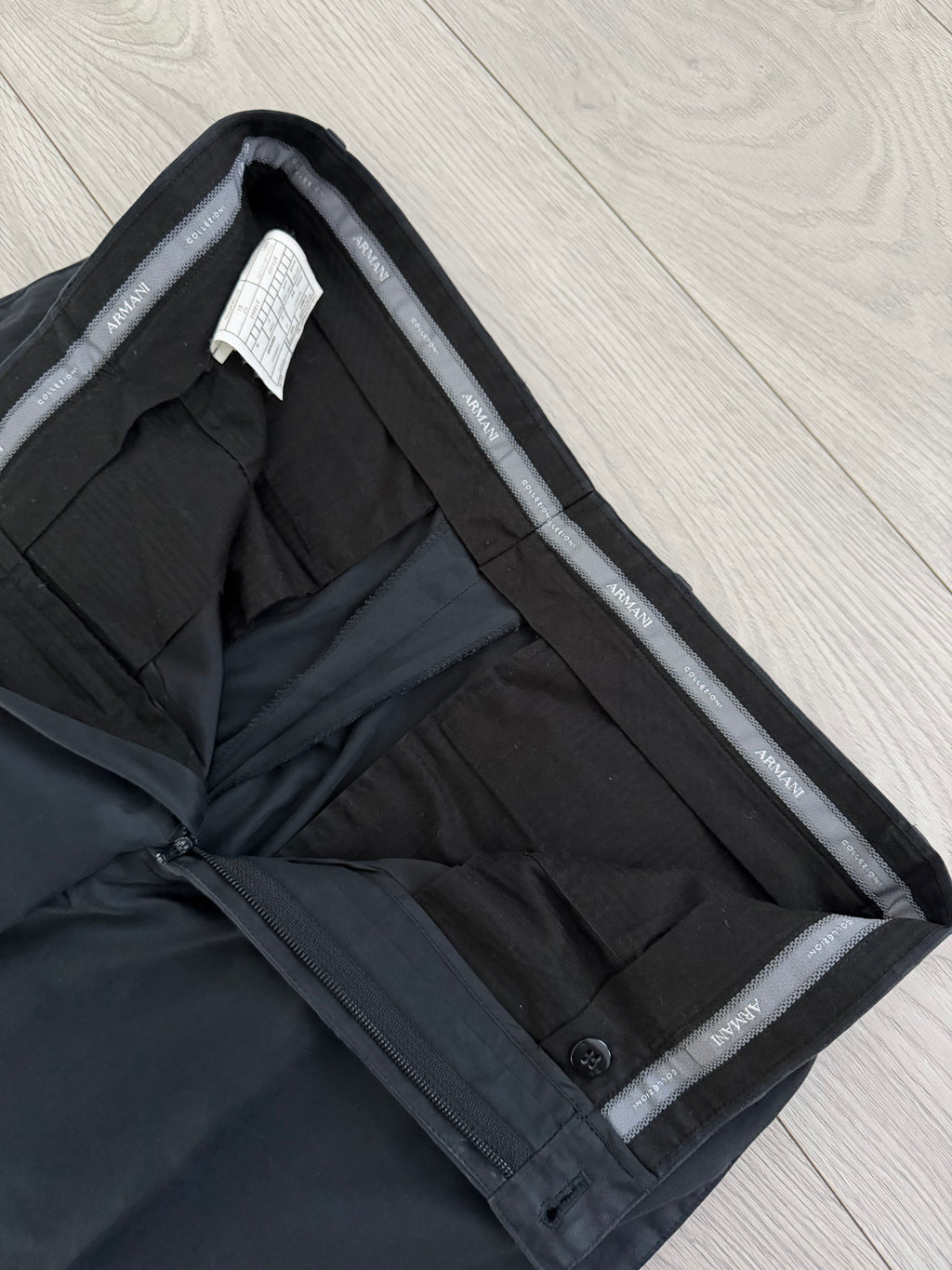 Armani 1990s Cotton 3B Black Suit - Size L Jacket / 34" Waist